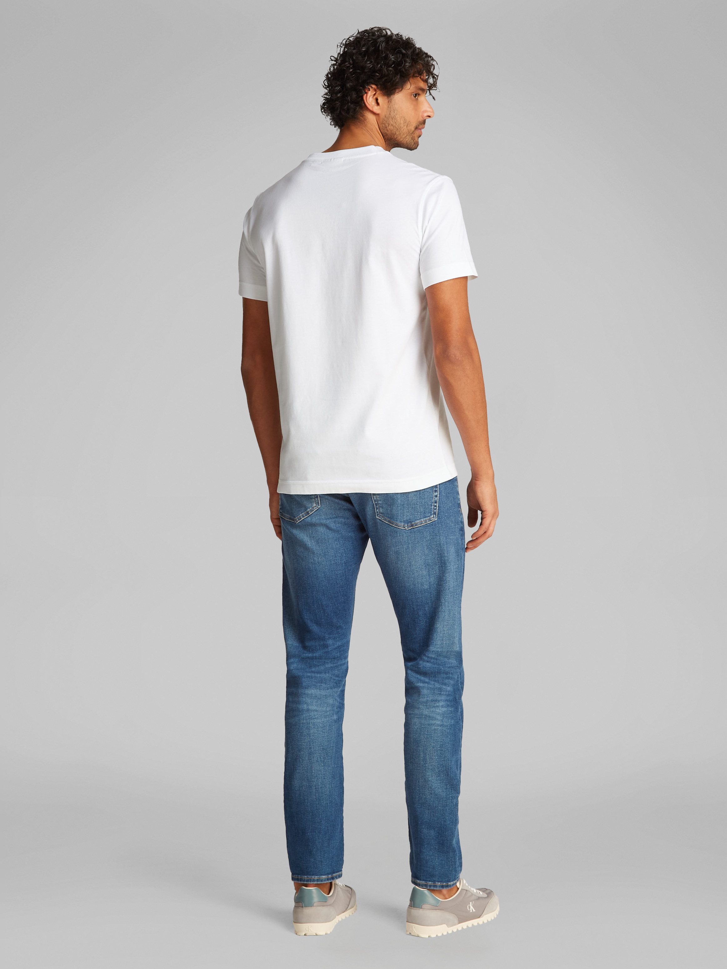 Calvin Klein Shirt met ronde hals WOVEN LABEL REGULAR TEE