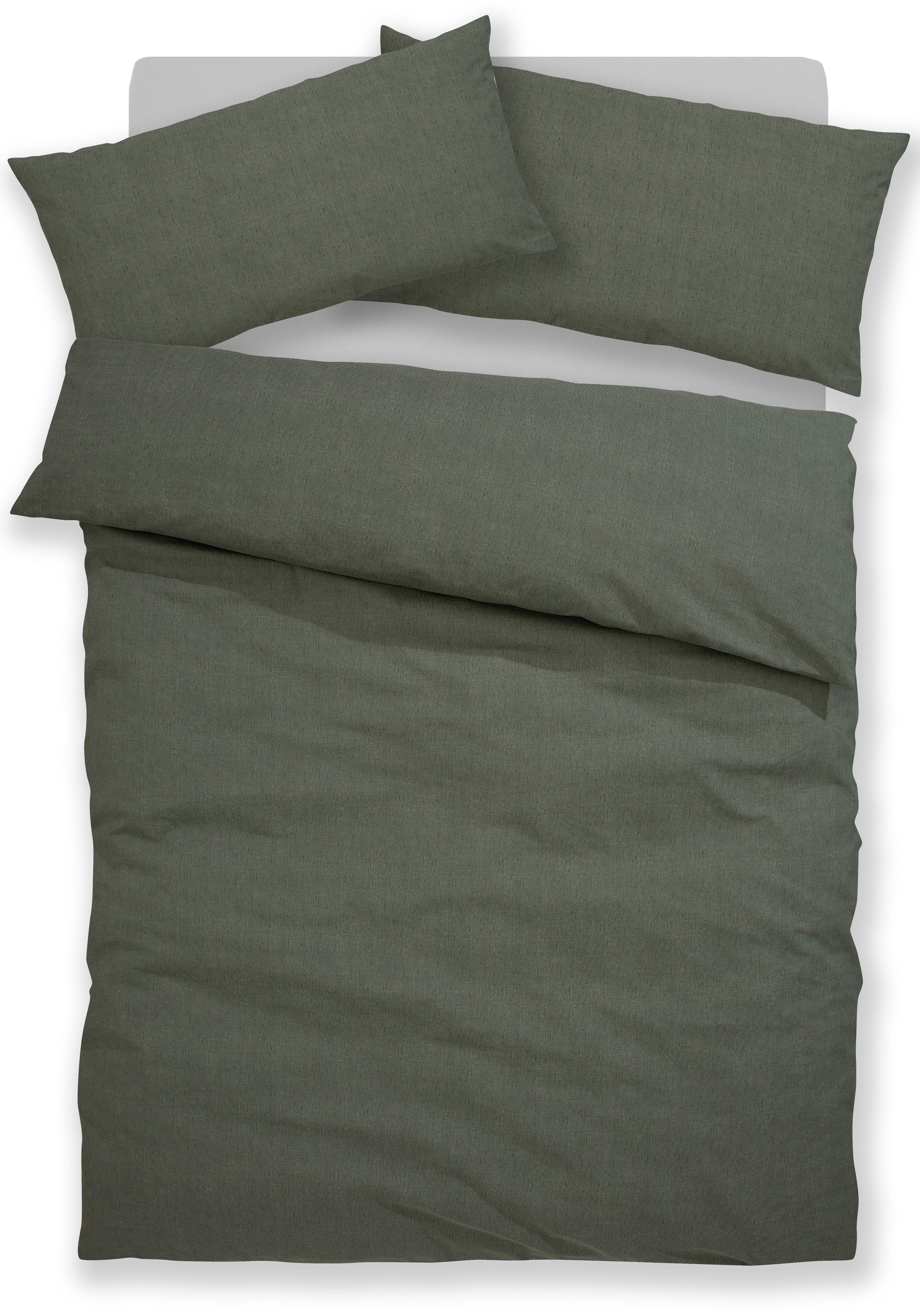 Home affaire Overtrekset Melli in mt. 135x200, 155x220 of 200x200 cm Dekbedovertrek van katoen, linnen-look in mêlee-look