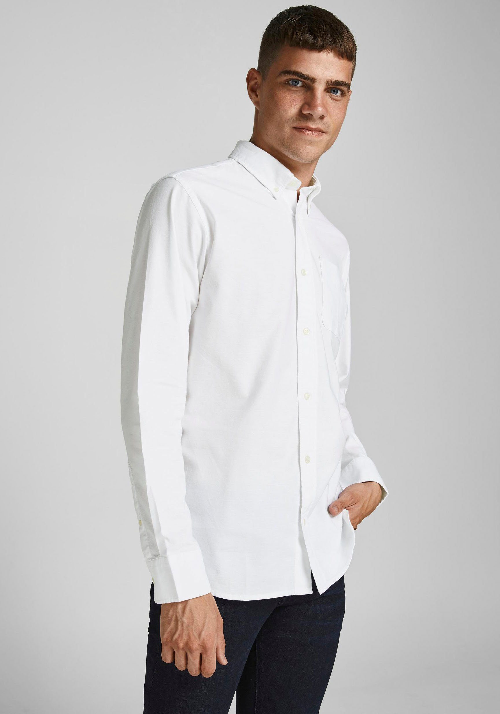Jack & Jones Overhemd met lange mouwen BROOK OXFORD met button-downkraag