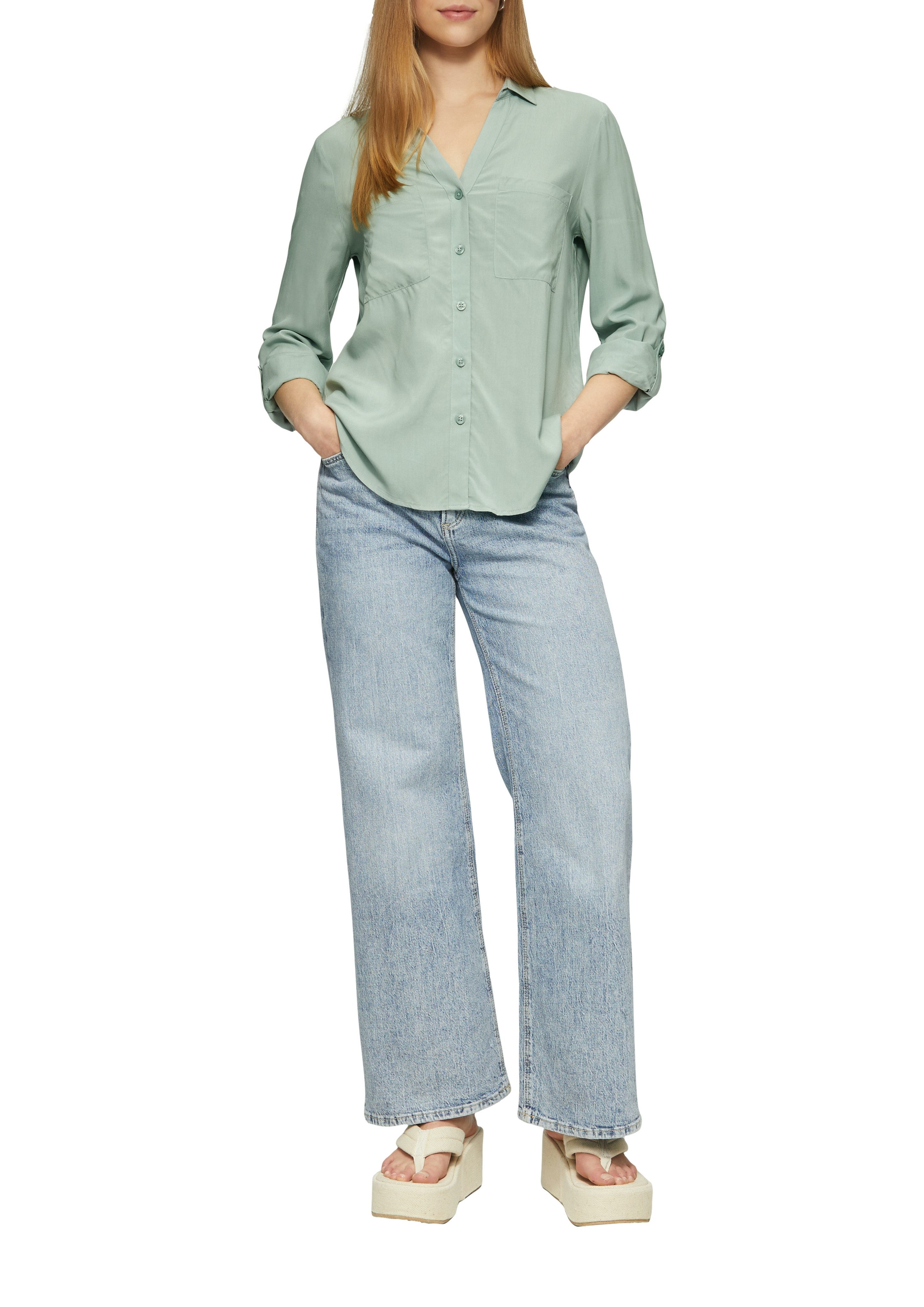 Q/S designed by Overhemdblouse met turn-upmouwen, nieuwe collectie