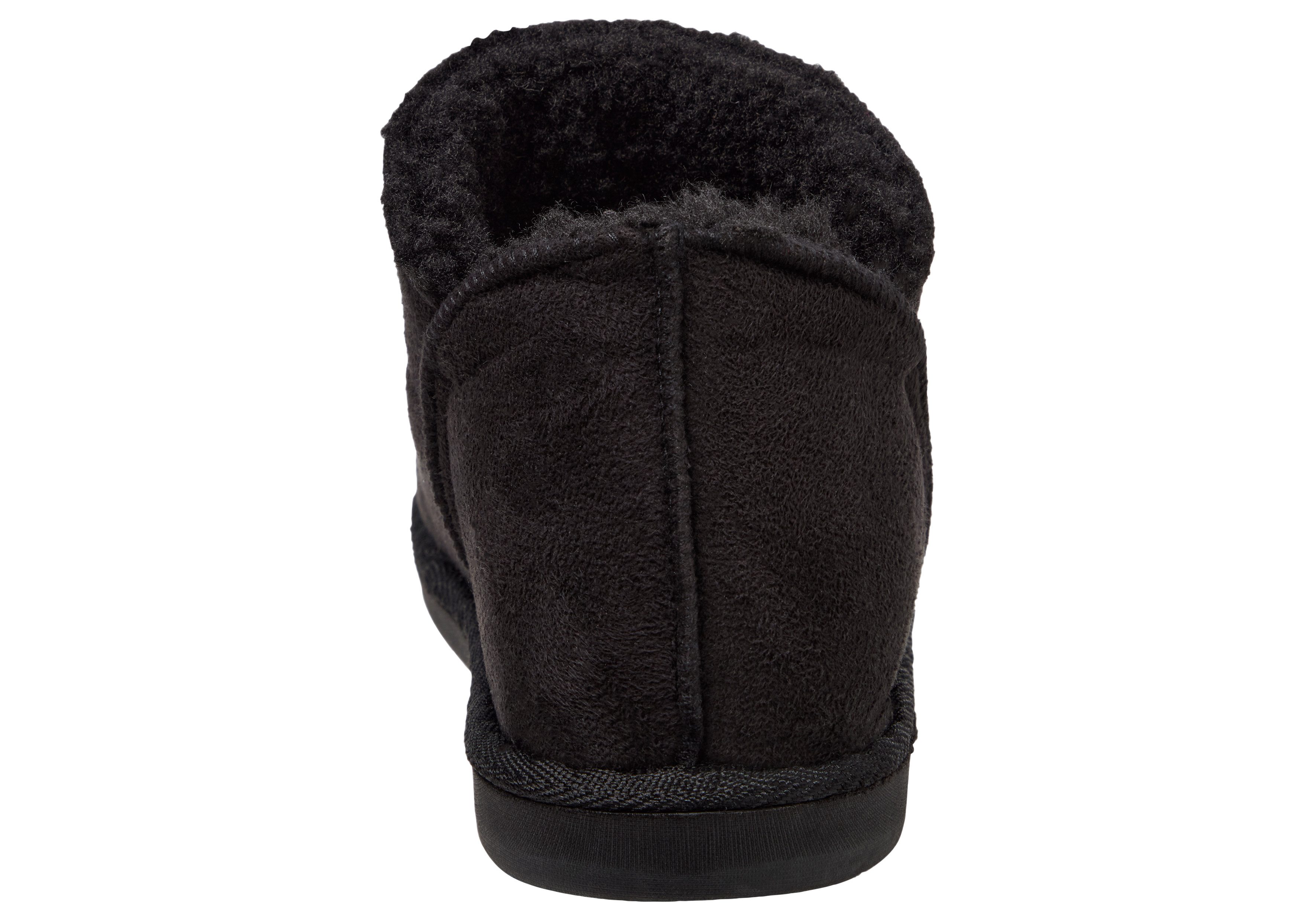 Apollo Pantoffels LADIES HOME BOOTS SUEDE met logo-embossing en knusse, warme binnenvoering