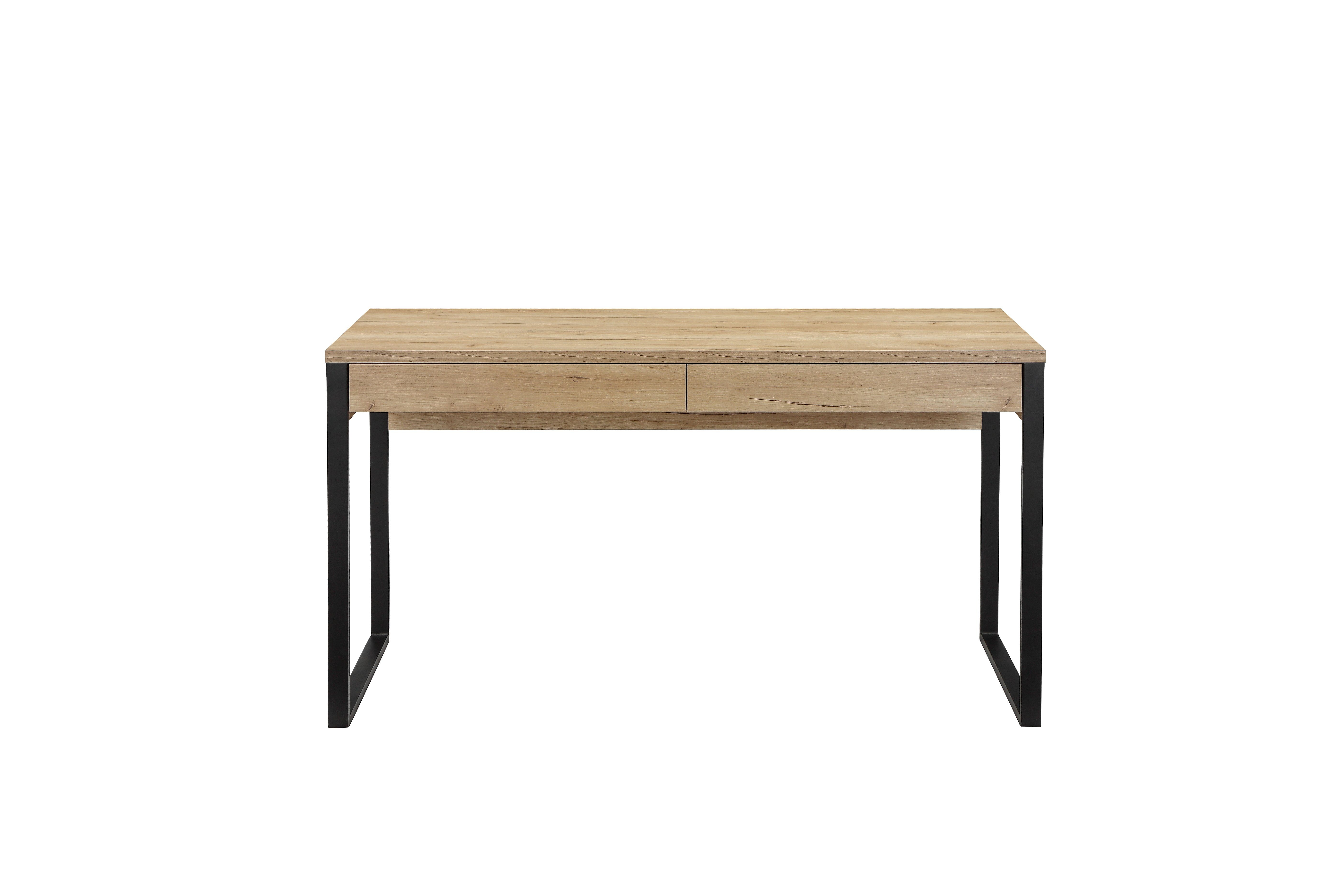 Places of Style Bureau Moid, Computertafel in modern design, Breedte 120/140/160 cm, met metalen poten & lade