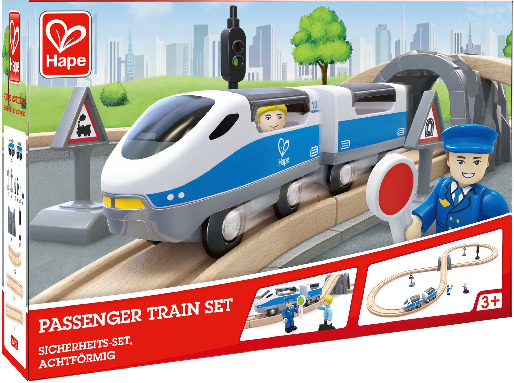 Hape Speelgoed spoorweg Treinset, achtvormig FSC®- beschermt bos - wereldwijd (set)