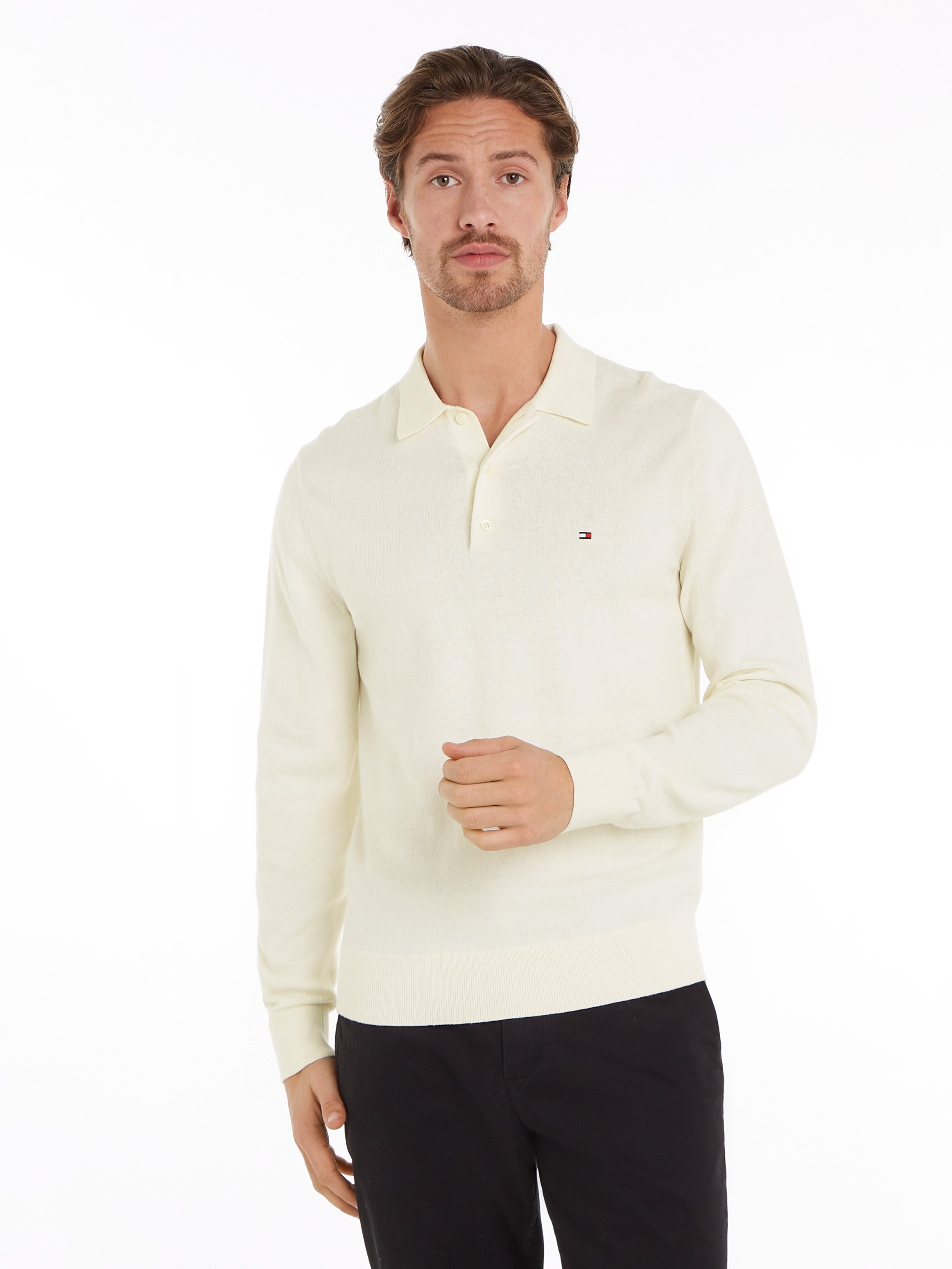 Tommy Hilfiger Trui met polokraag PIMA ORG CTN CASHMERE LS POLO