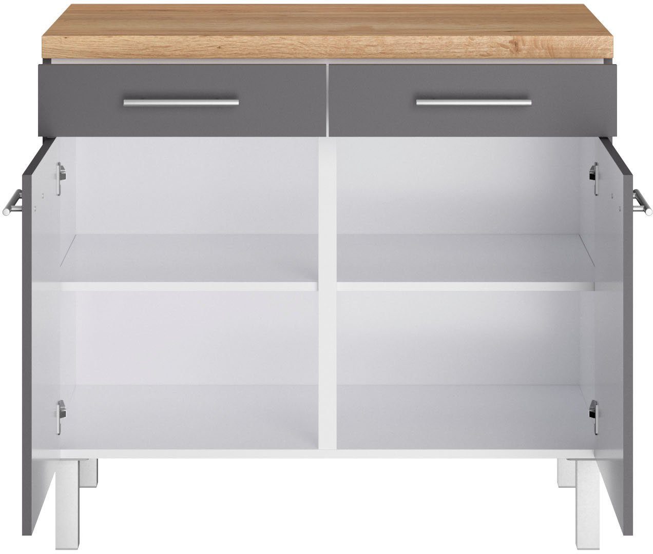 OPTIFIT Onderkast Breedte 100 cm, 2 deuren, 2 laden
