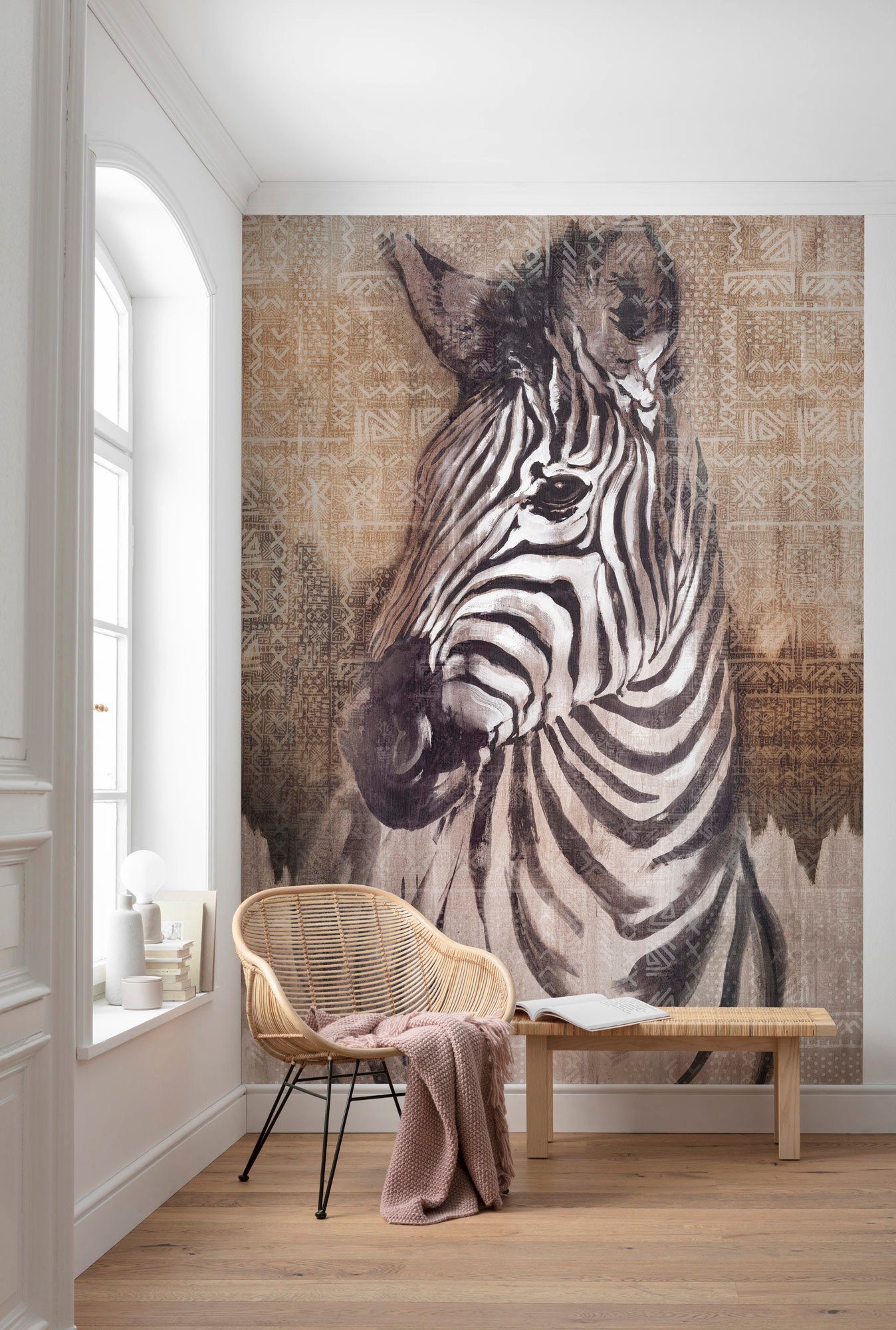 Komar Vliesbehang Digitale print vlies - Zebra - Afmeting 200 x 250 cm
