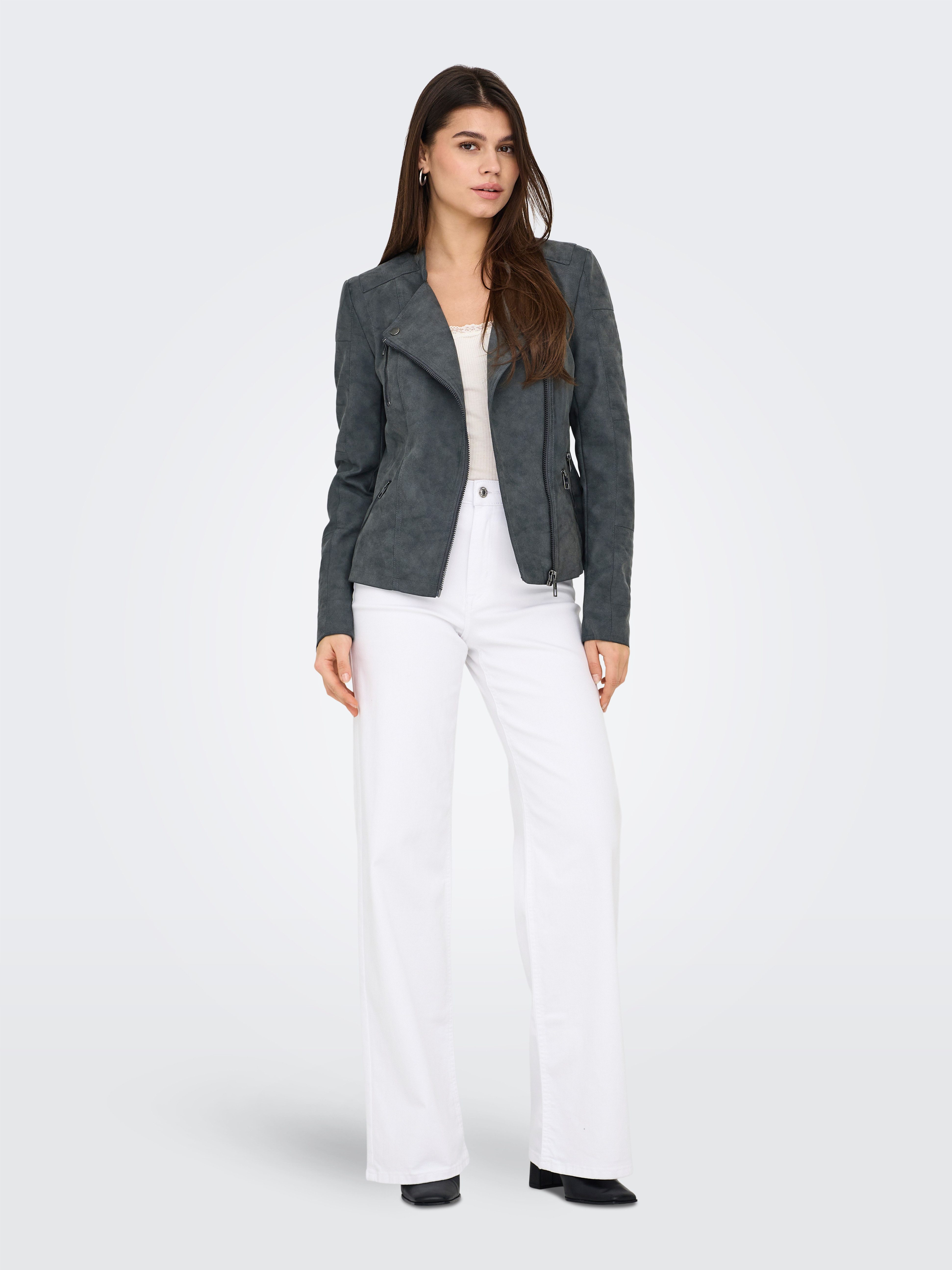 Only Imitatieleren jack ONLAVA FAUX LEATHER BIKER OTW NOOS