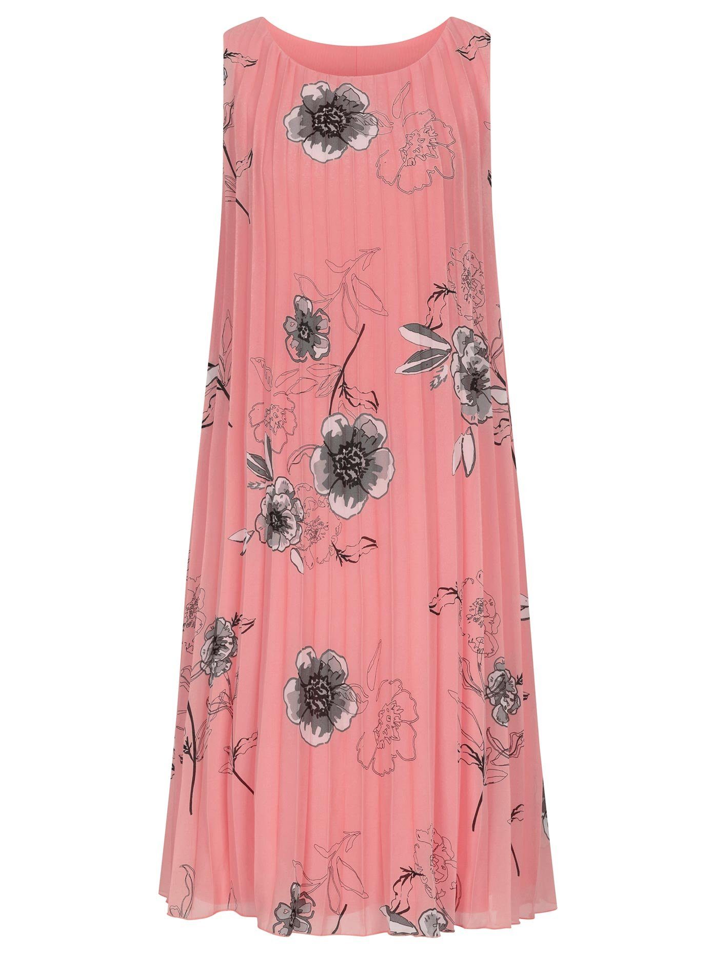 lady plisséjurk rood