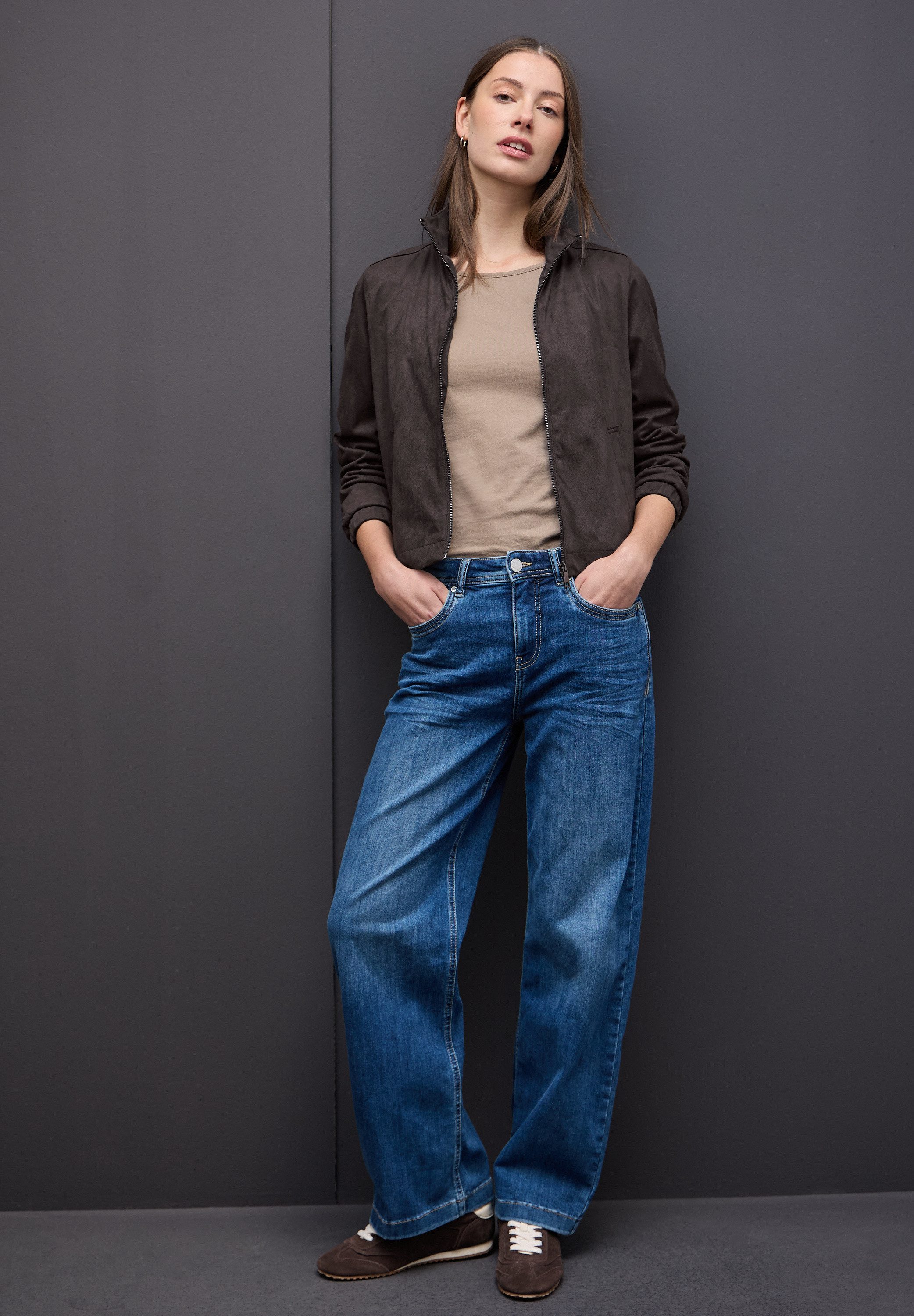 STREET ONE Imitatieleren blazer