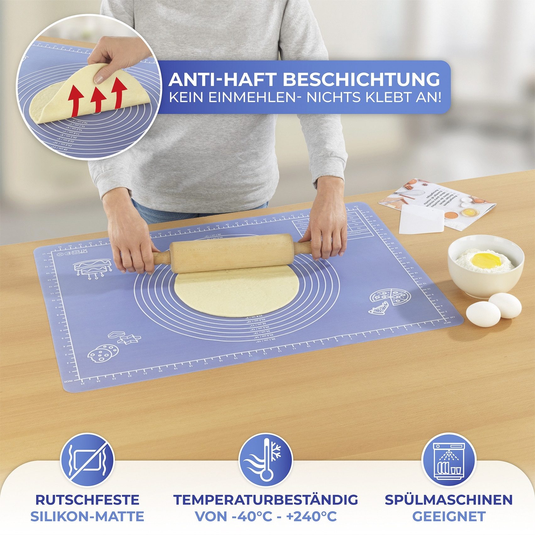 Maximex Bakmat Antiaanbaklaag (set, 3-delig)