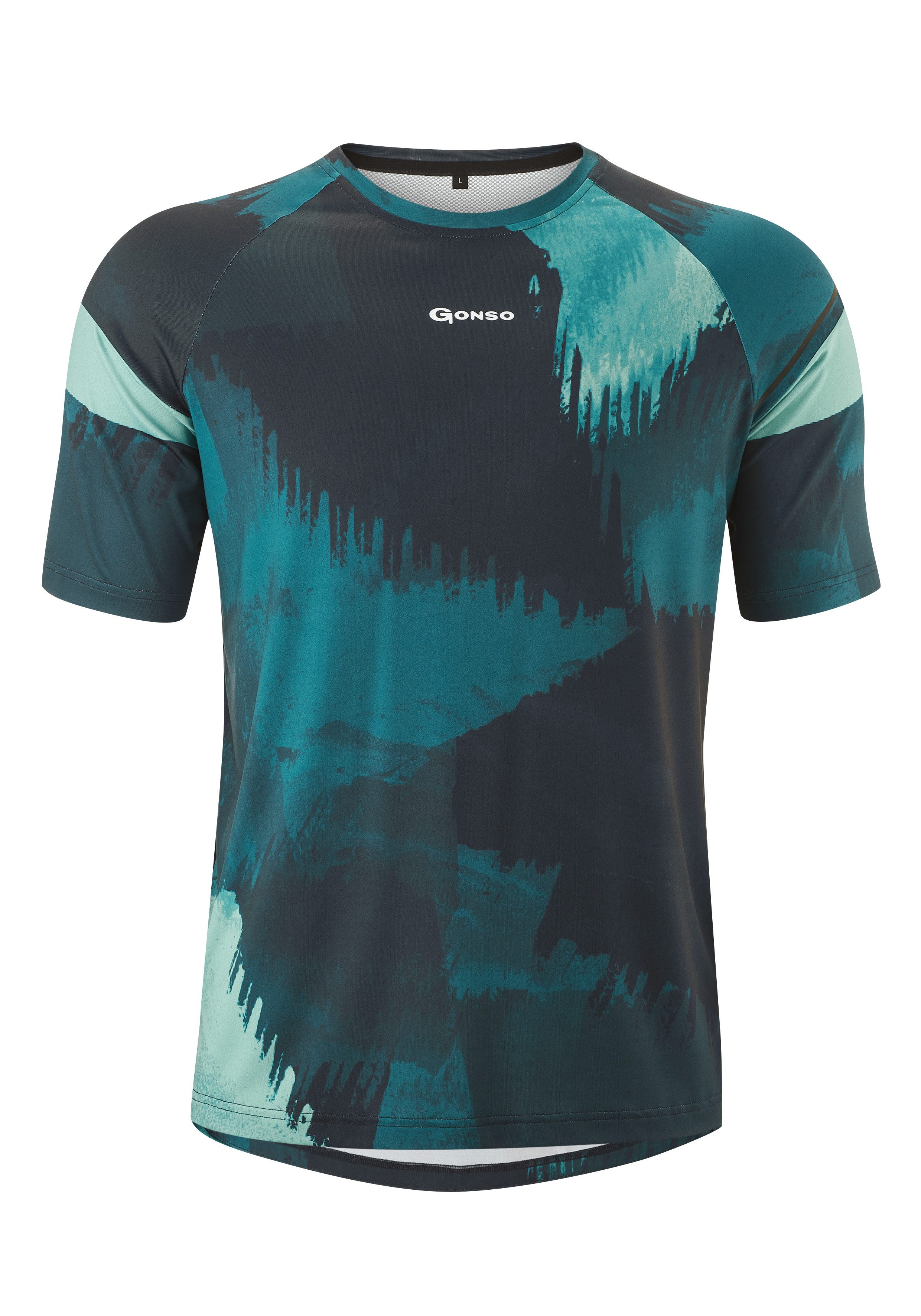 Gonso Fietsshirt MASINO Heren MTB-fiets shirt met korte mouwen, lichtgewicht fietstrui, functionele shirt shirts maat S blauw