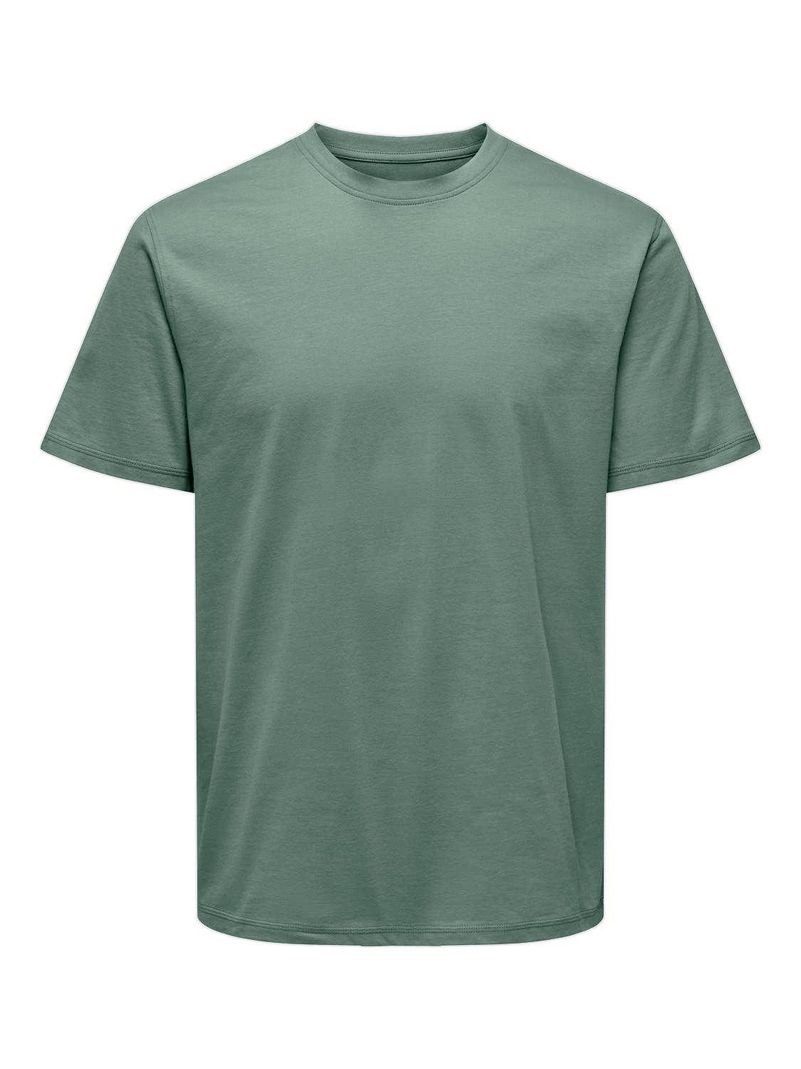 ONLY & SONS Shirt met ronde hals ONSMAX LIFE REG SS STITCH TEE