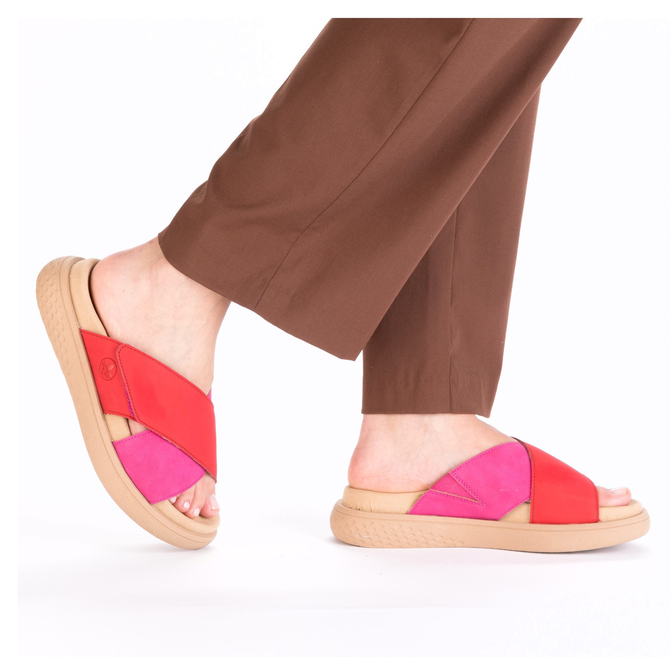 Rieker Slippers Zomerschoen, strandschoen, huisschoen, slippers met comfortabel voetbed