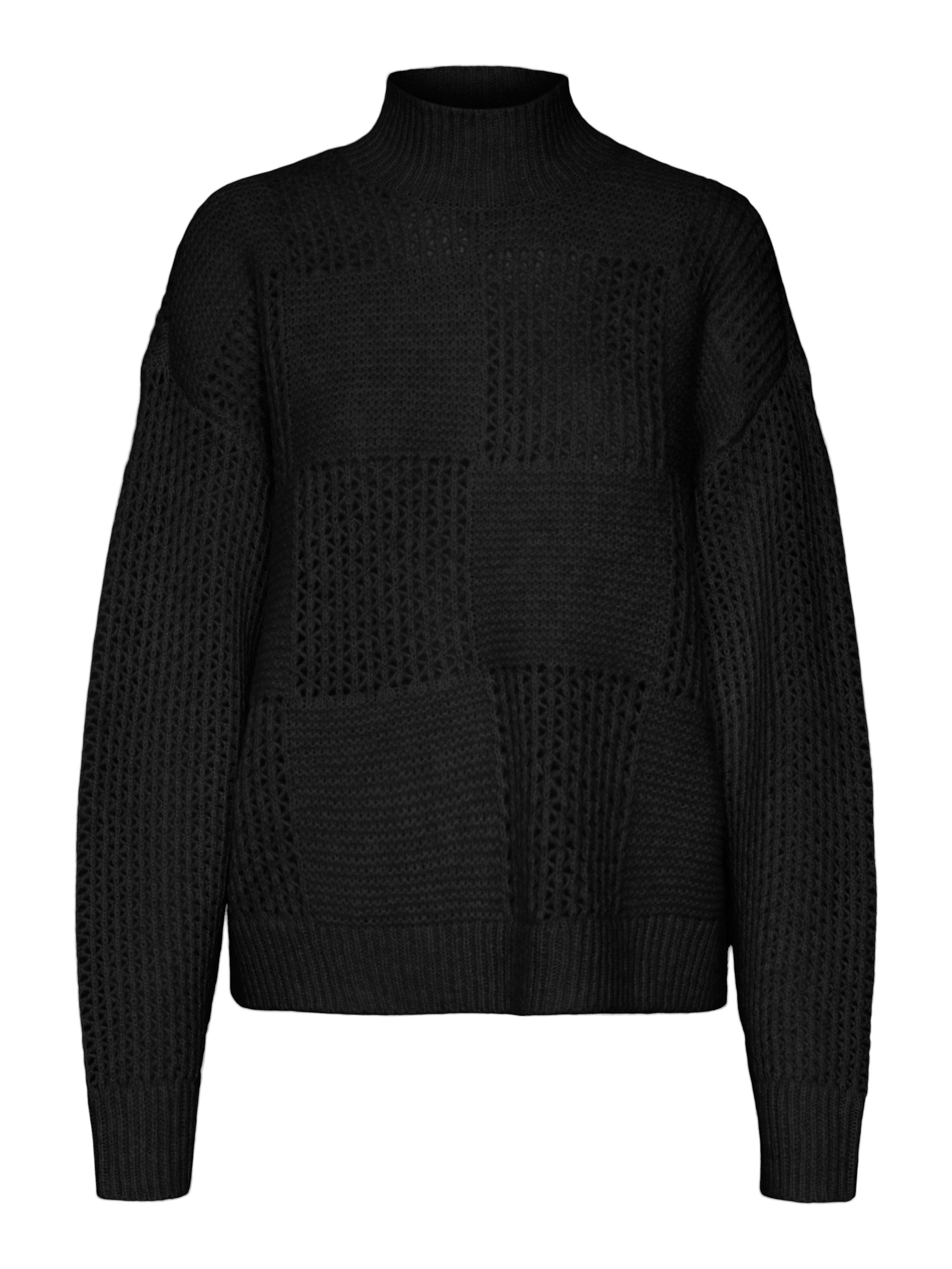 Vero Moda Gebreide trui VMMOON LS HIGHNECK PULLOVER GA BF