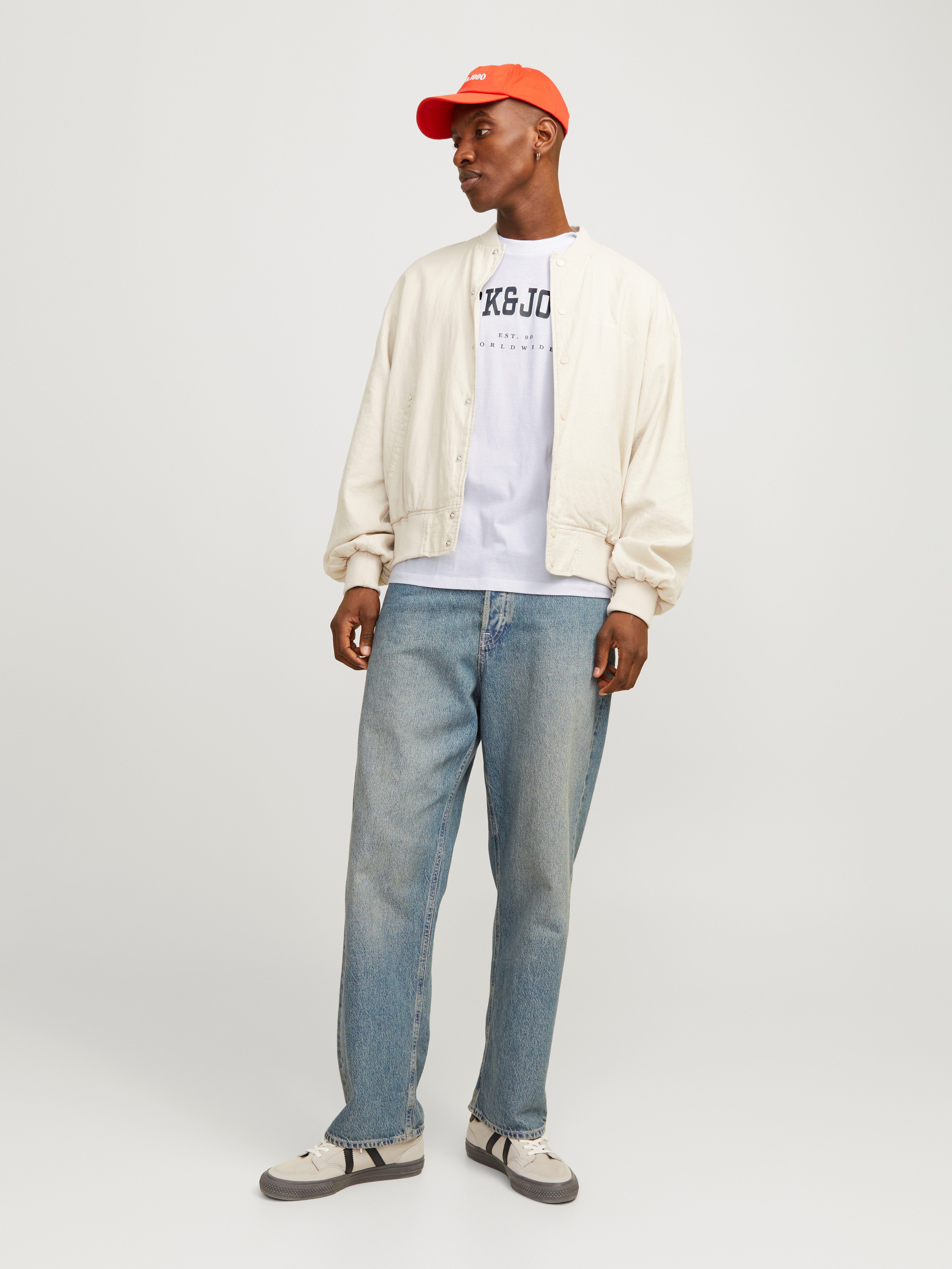 Jack & Jones Shirt met ronde hals JJECALEB VARSITY TEE SS O-NECK NOOS
