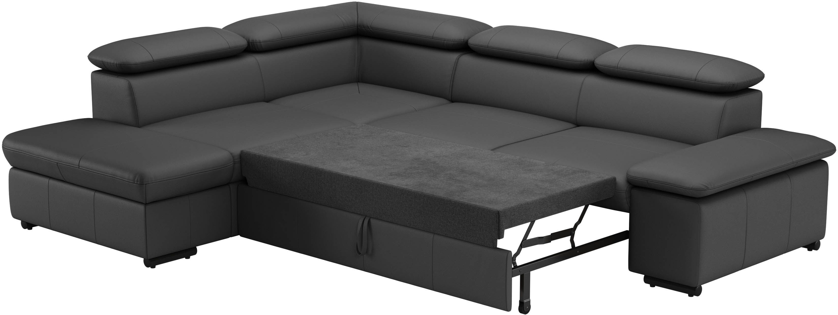 sit&more Hoekbank Alcudia L-vorm met armverstelling, optionele hoofdeindverstelling en bedfunctie
