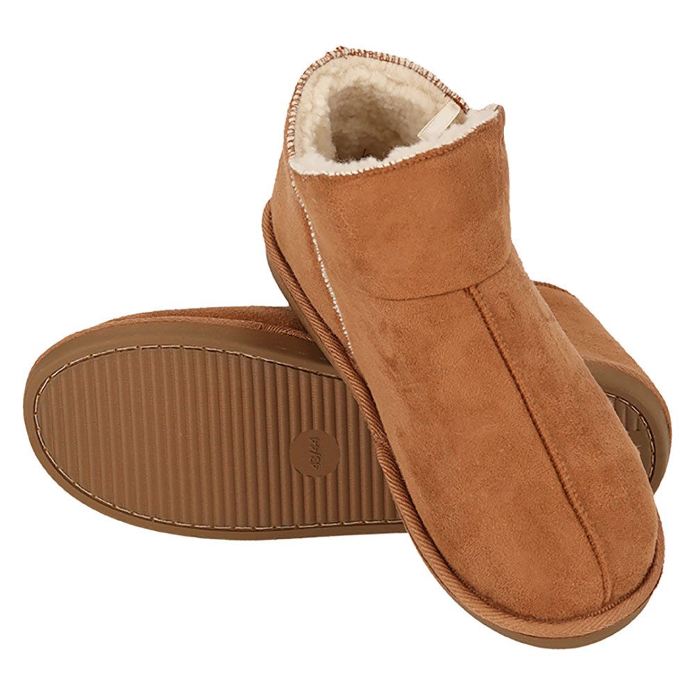 Apollo Pantoffels LADIES HOME BOOTS SUEDE met logo-embossing en knusse, warme binnenvoering