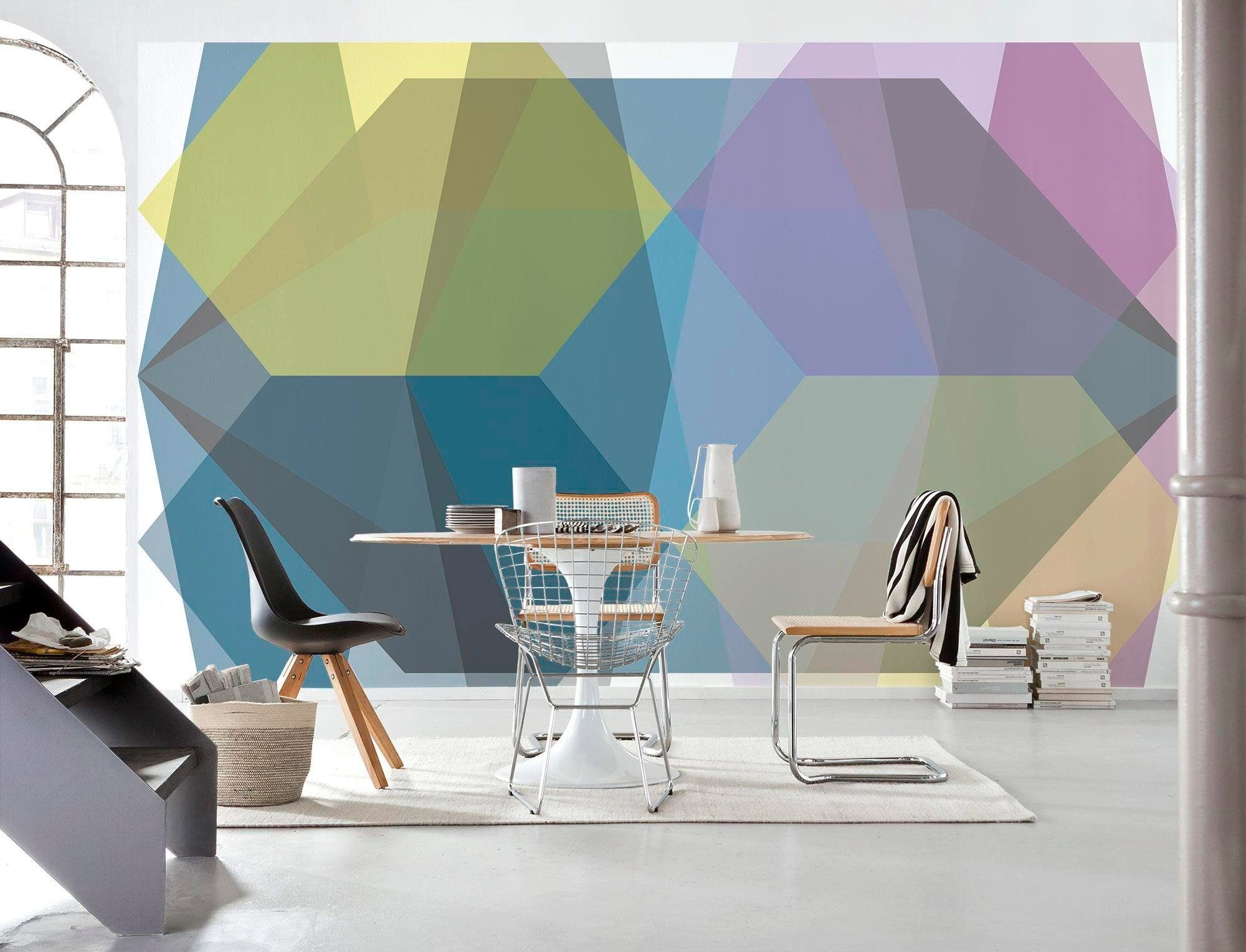 Komar Vliesbehang Digitale print vlies - Gem Stone Diamond - Afmeting 400 x 250 cm (1 stuk)
