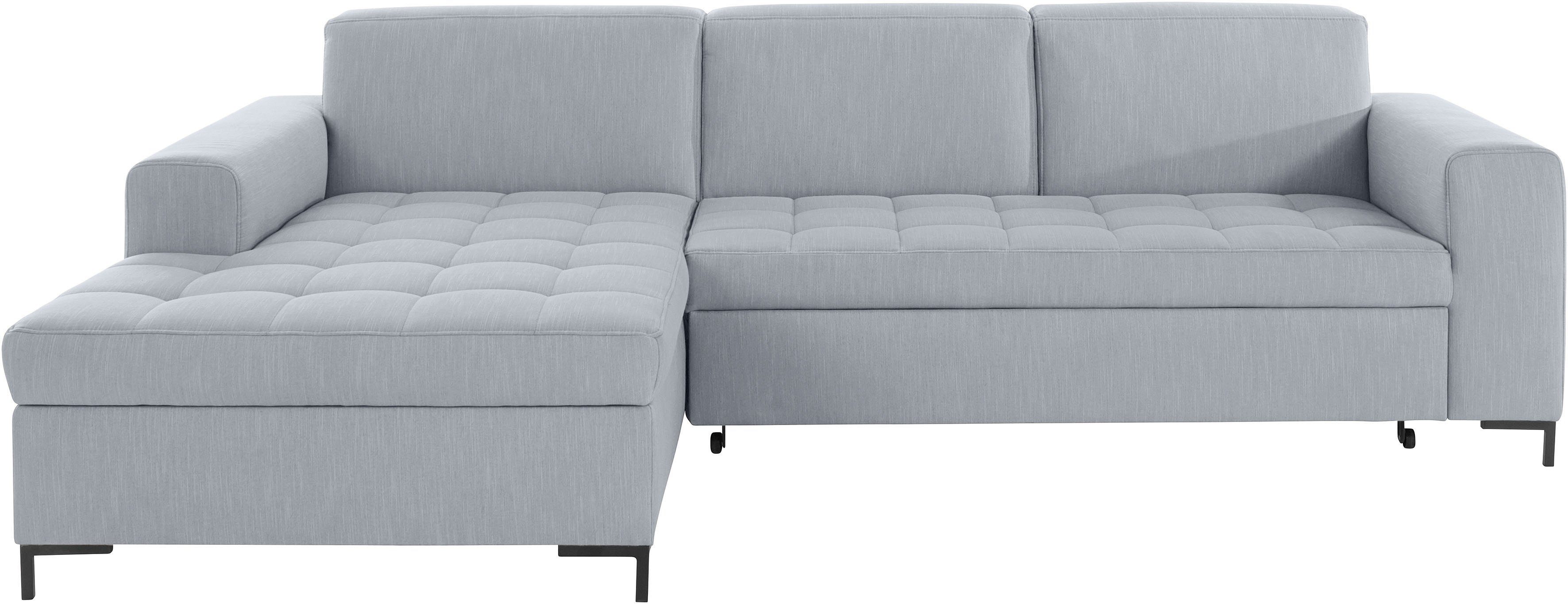 OTTO products Hoekbank Grazzo, zeitlos und elegant, mit moderner Sitzheftung, L-Form hoogwaardige stoffen van gerecycled materiaal, stiksels op de zitting