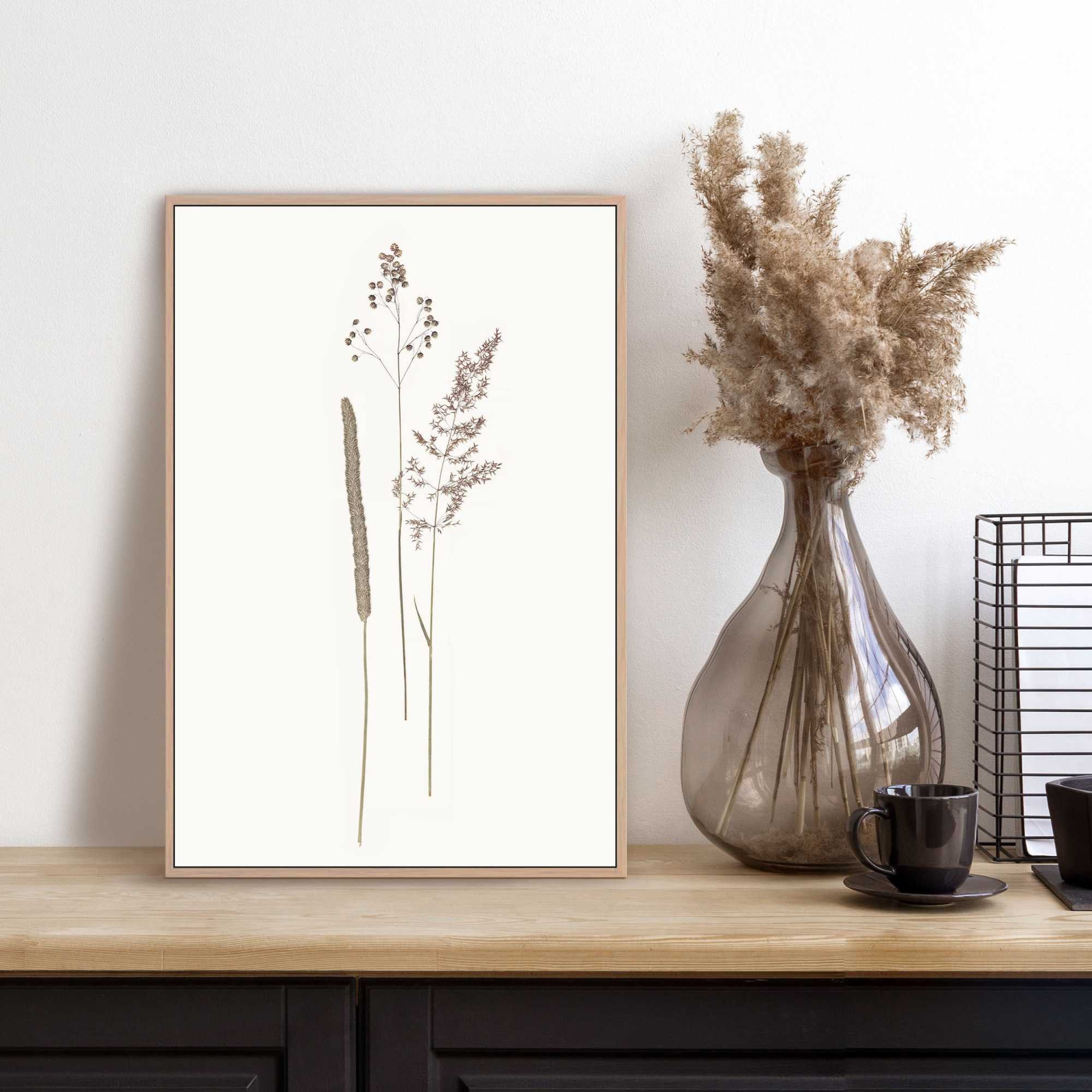 Reinders! Artprint met lijst Dried Flowers schilderijen beige