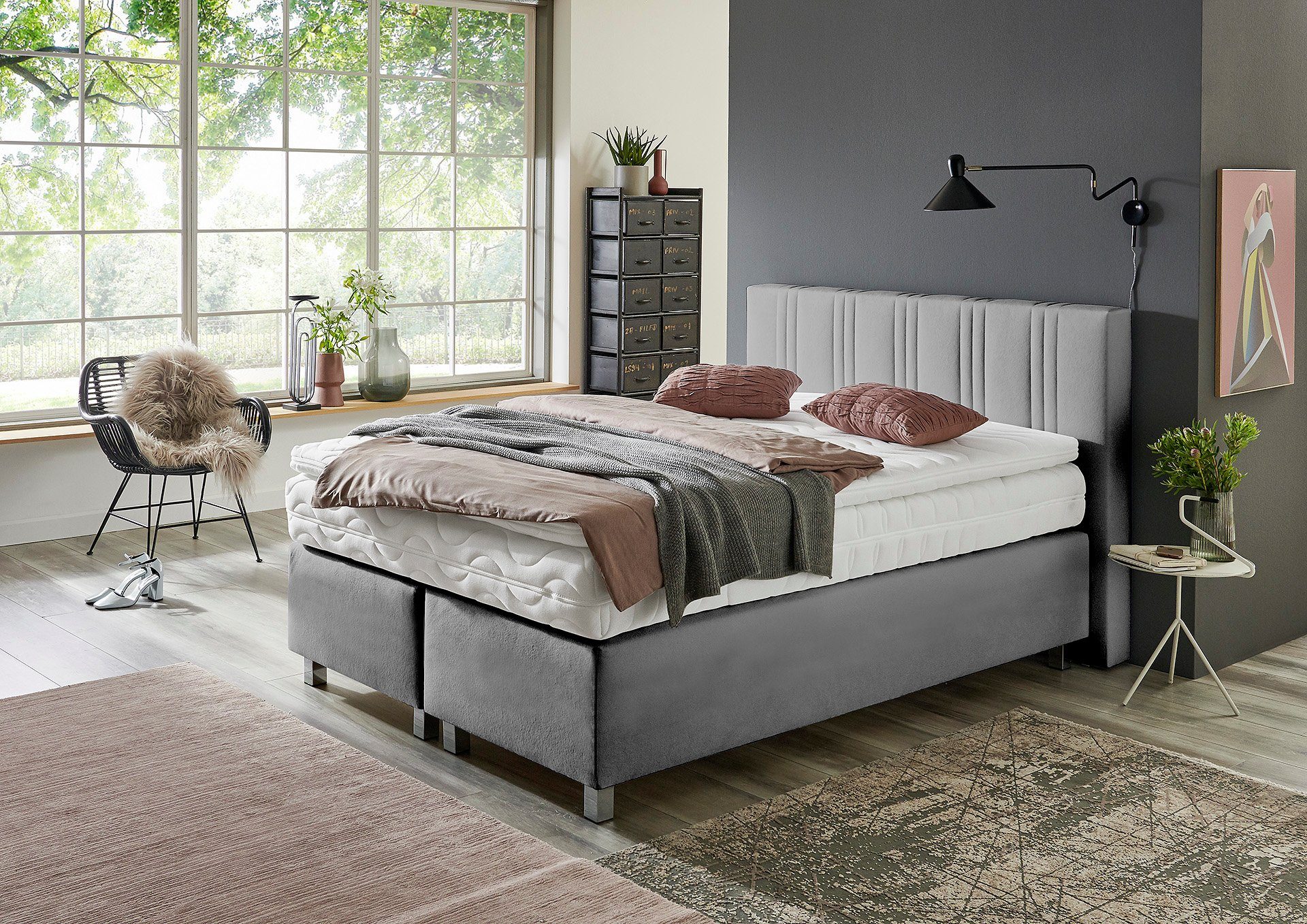 Westfalia Polsterbetten Boxspring naar keuze met bedkist en topmatras