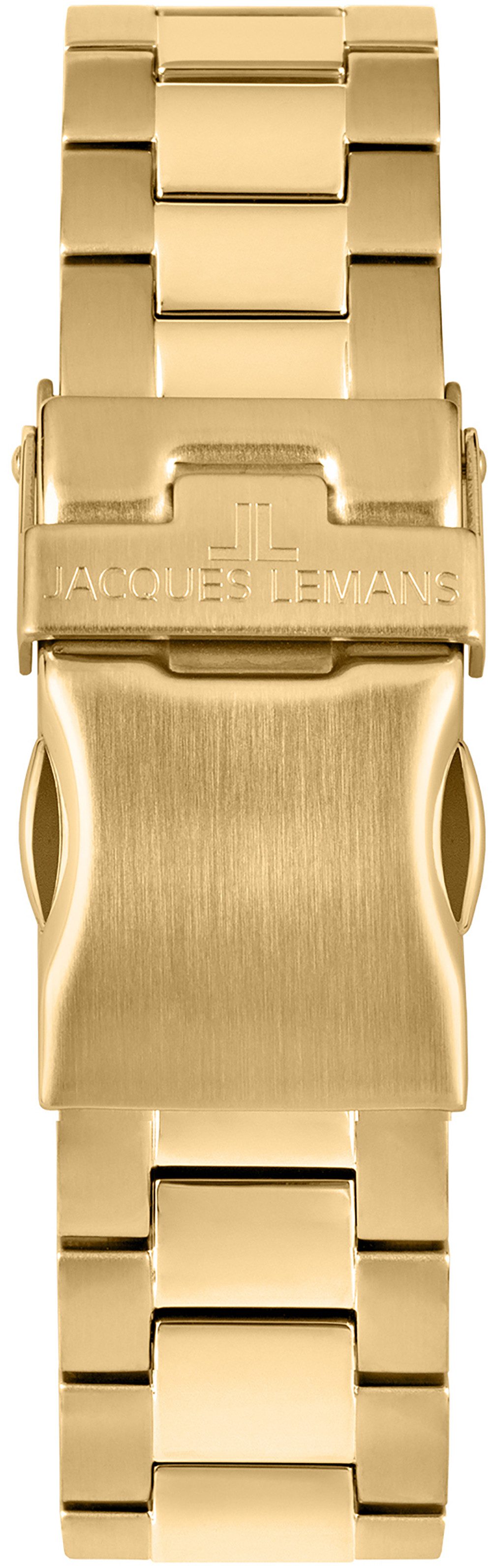 Jacques Lemans Kwartshorloge Derby Horloge, herenhorloge, dameshorloge, roestvrijstalen band, tot 10 bar waterdicht.