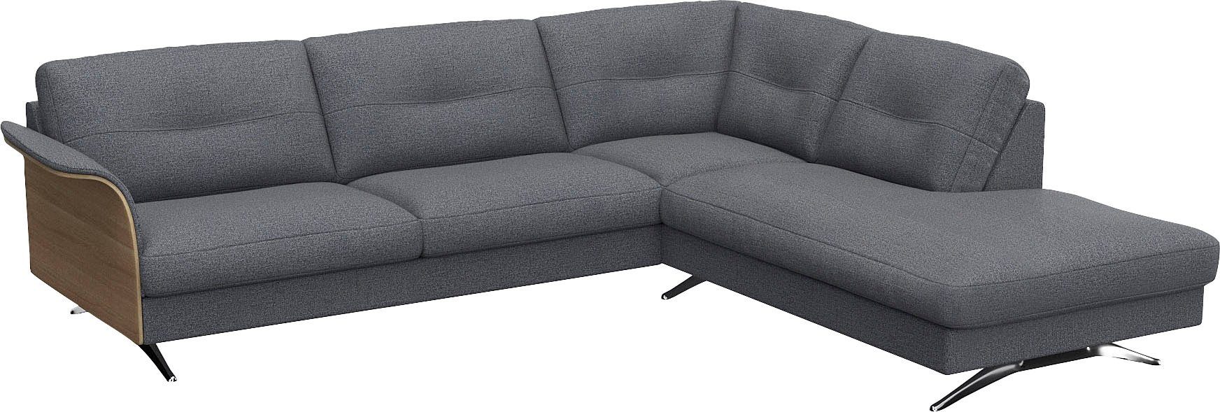 FLEXLUX Hoekbank Glow, super comfortabel door hoogwaardige zitconstructie met binnenvering, L-vorm
