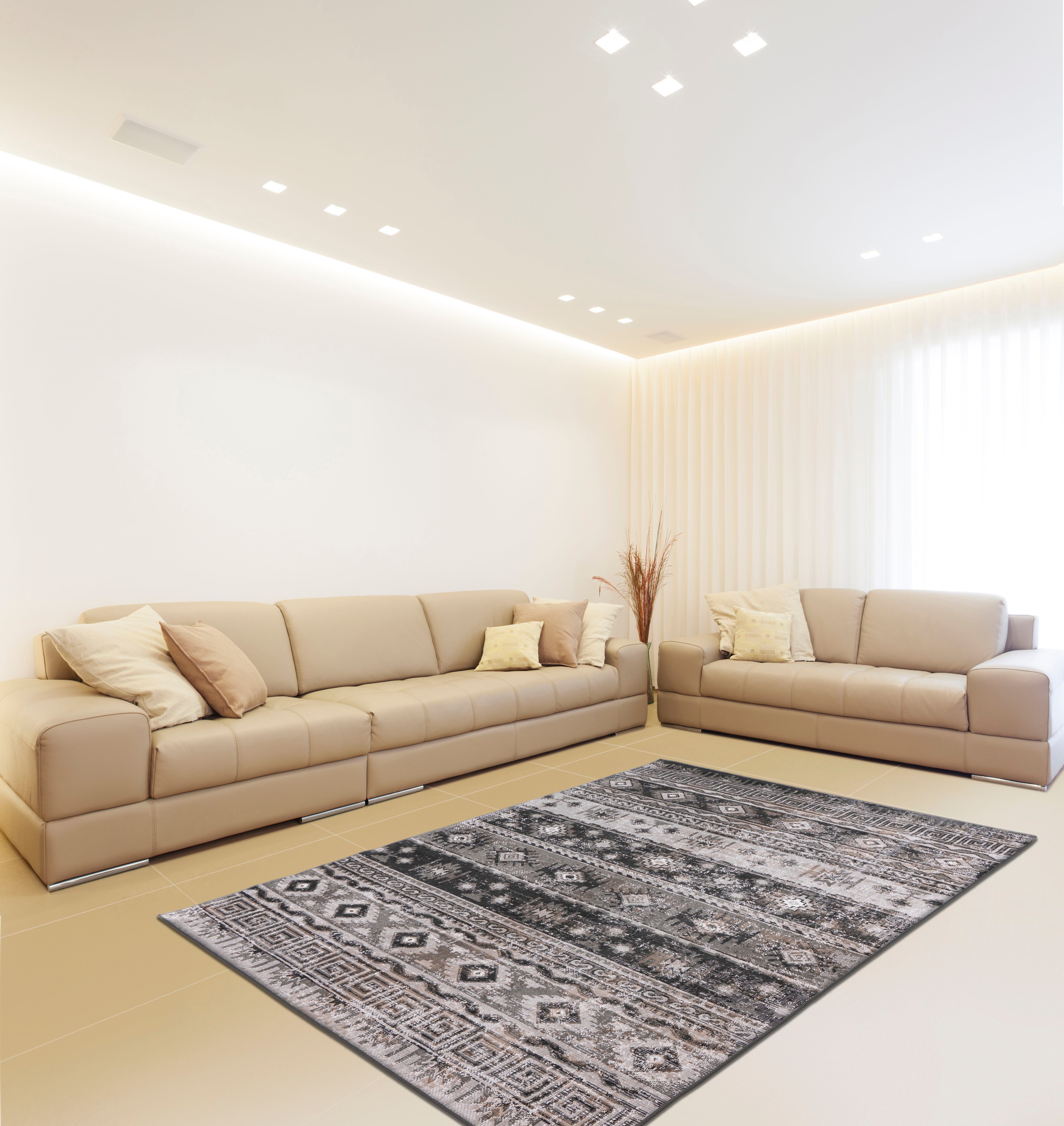 calo-deluxe Vloerkleed Ruzica-303 Platweefsel, vintage-design, woonkamer