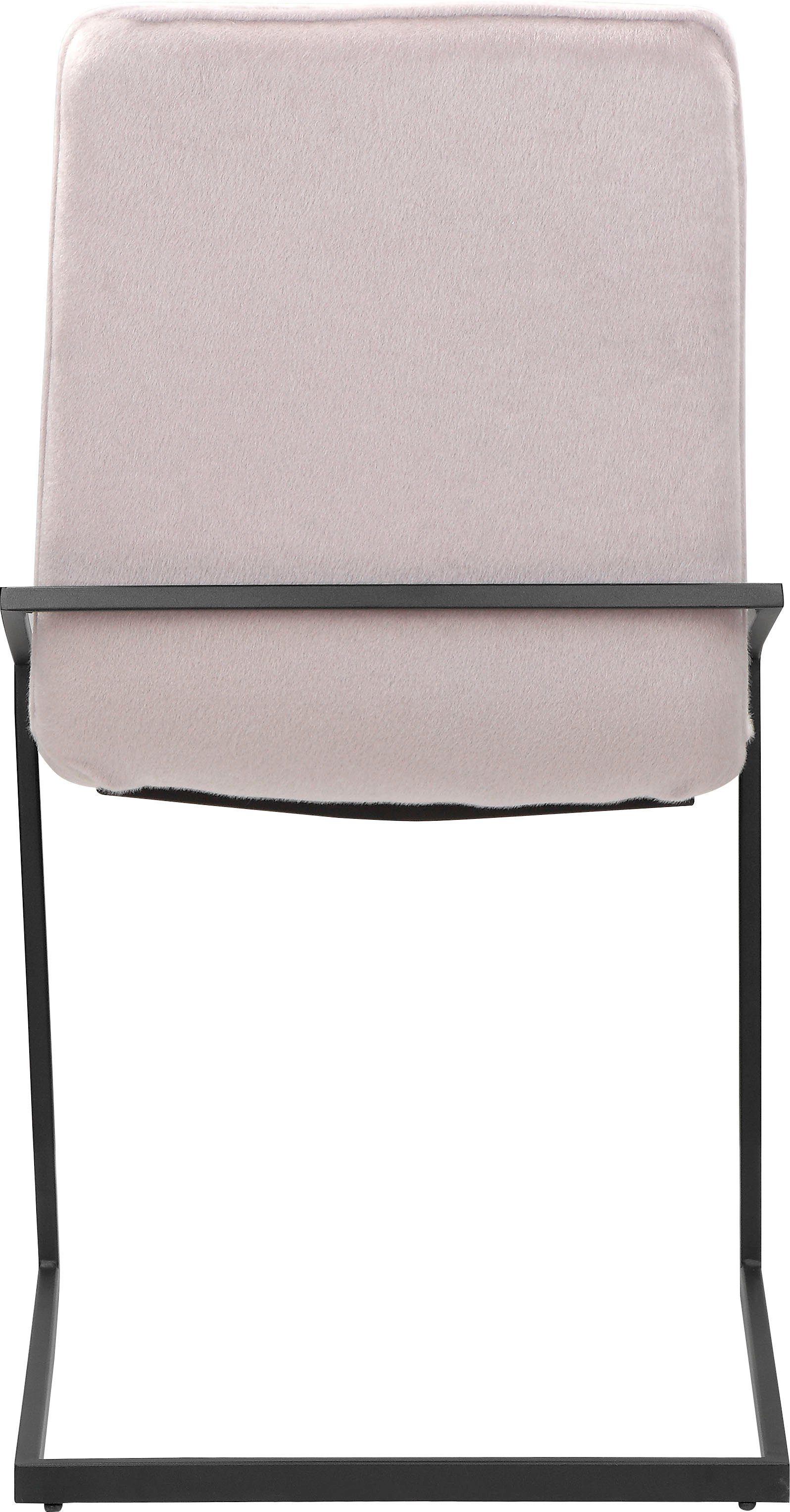 INOSIGN Vrijdragende stoel VITUS van mooie zachte fluwelen bekleding, in verschillende kleurvarianten (set, 2 stuks)