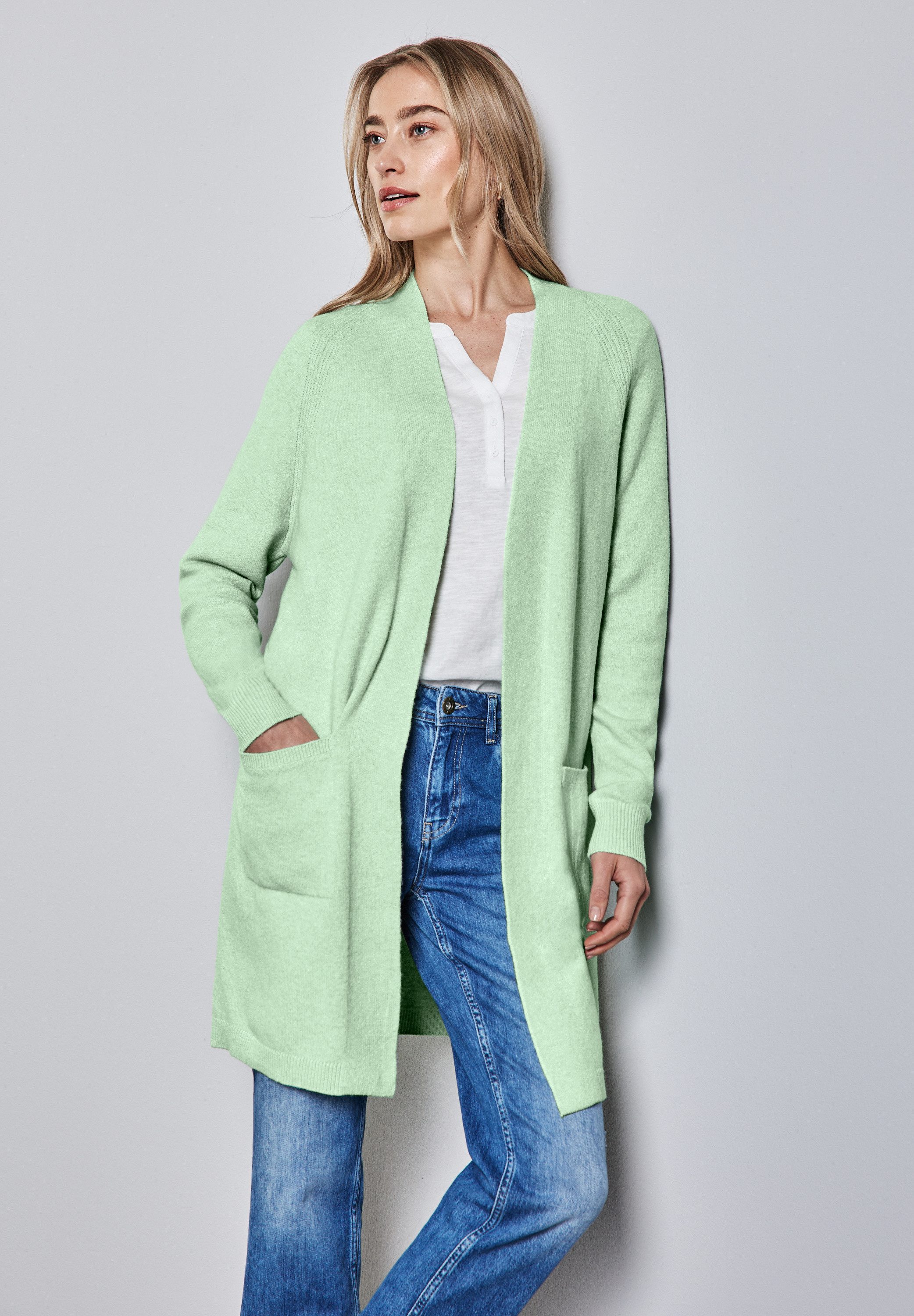 STREET ONE Cardigan met zakken dames cardigans maat 42 groen