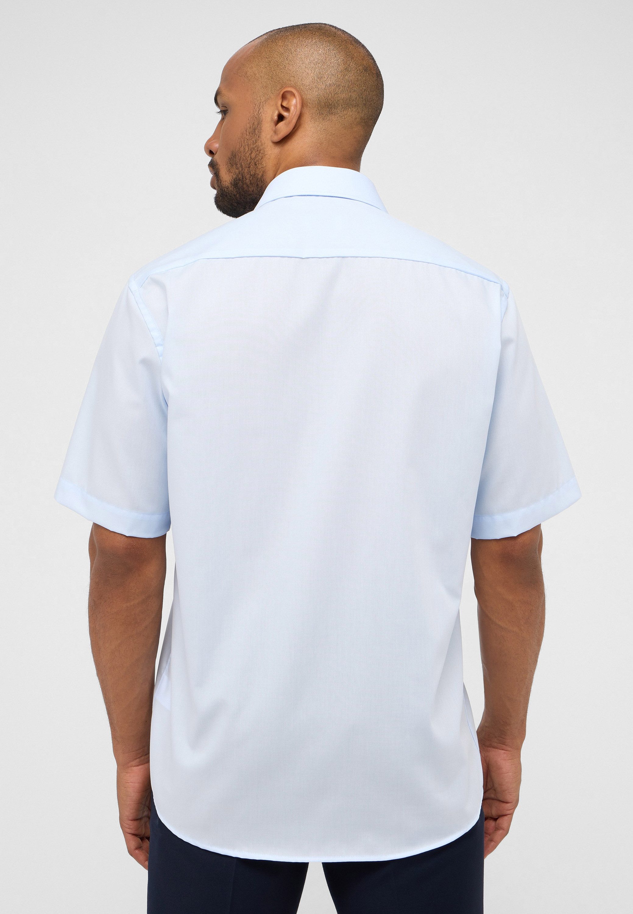 Eterna Overhemd met korte mouwen Comfort fit NON IRON (strijkvrij)