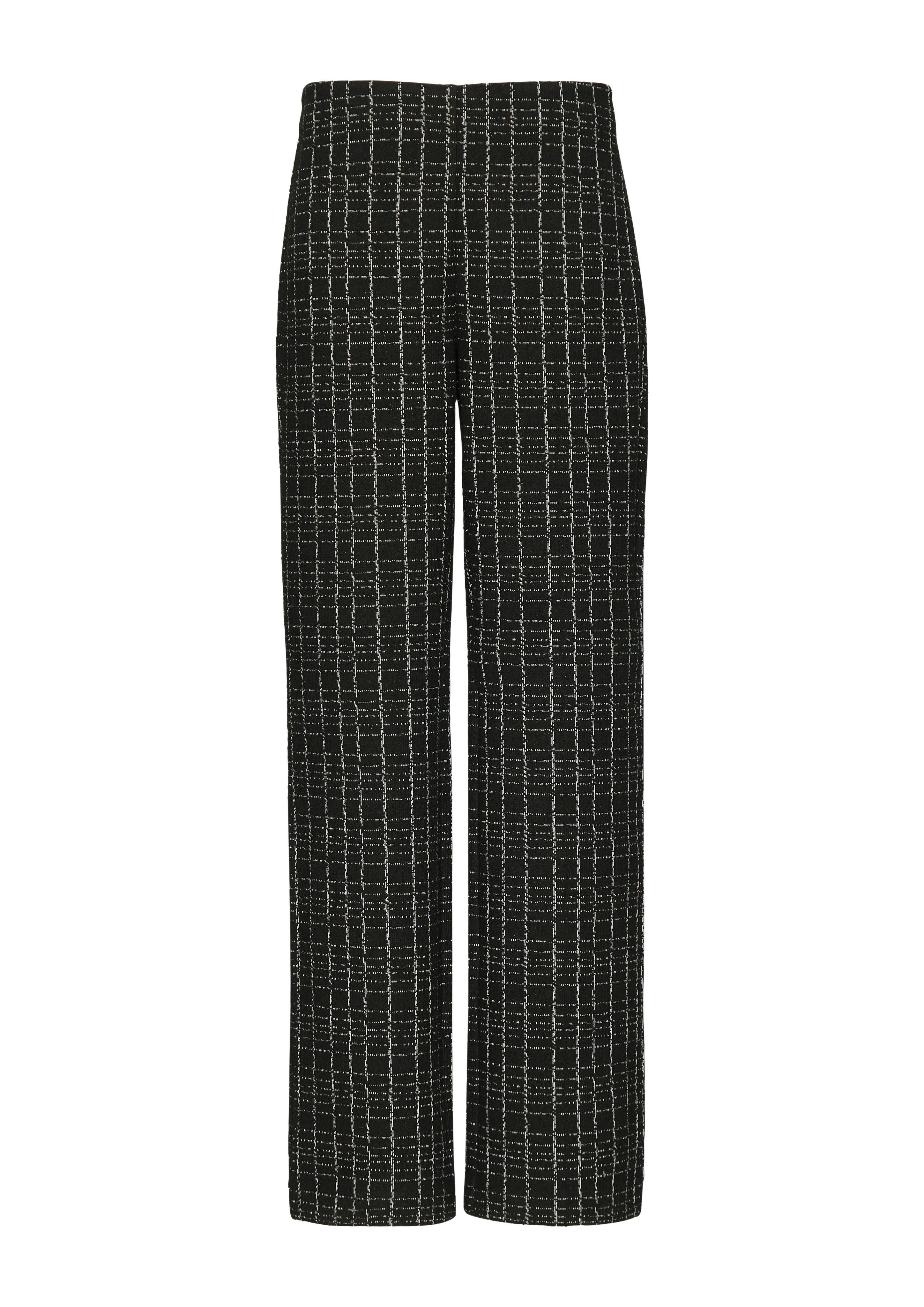 Comma Stoffen broek met grafisch patroon