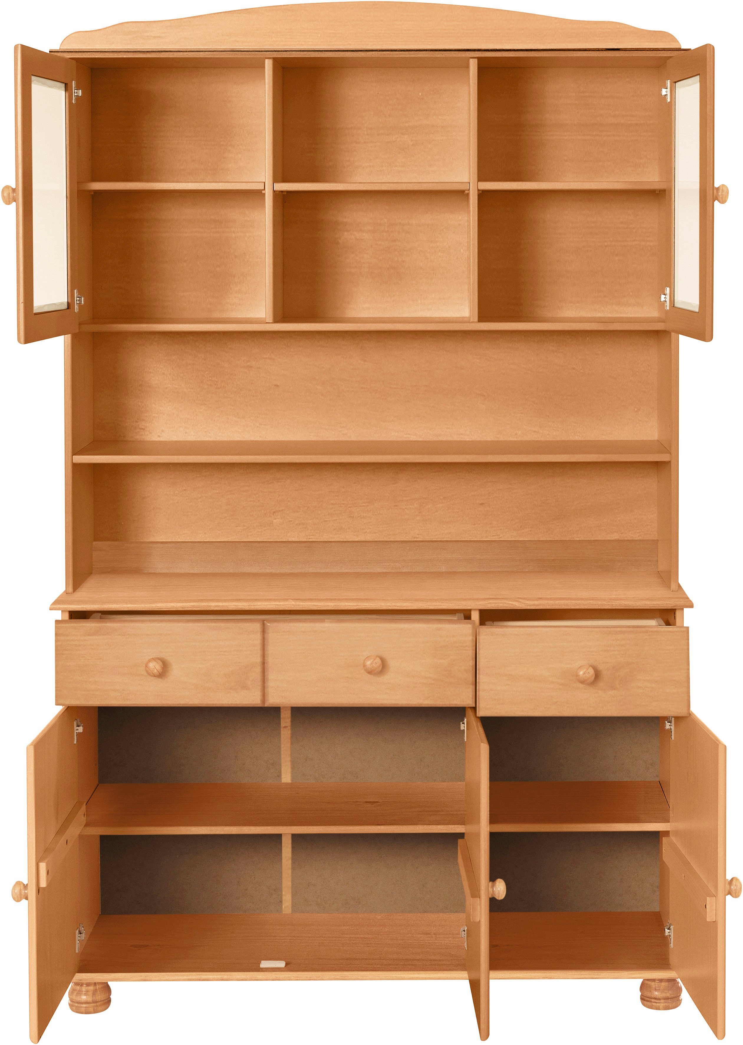 Home affaire Buffetkast Mette Met 2 laden en veel bergruimte achter 4 deuren, hoogte 181cm (2-delig)