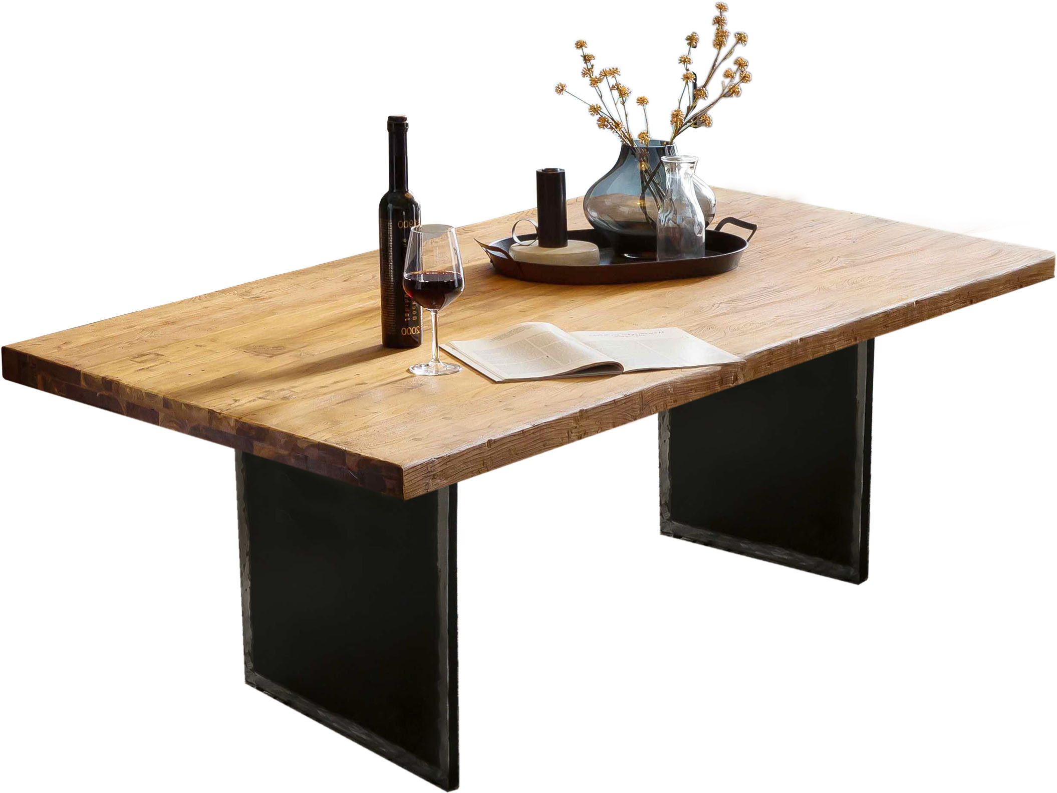 INOSIGN Eettafel Frame in used look (1 stuk) eettafels maat 240 cm x 77,6 cm x 100 cm beige