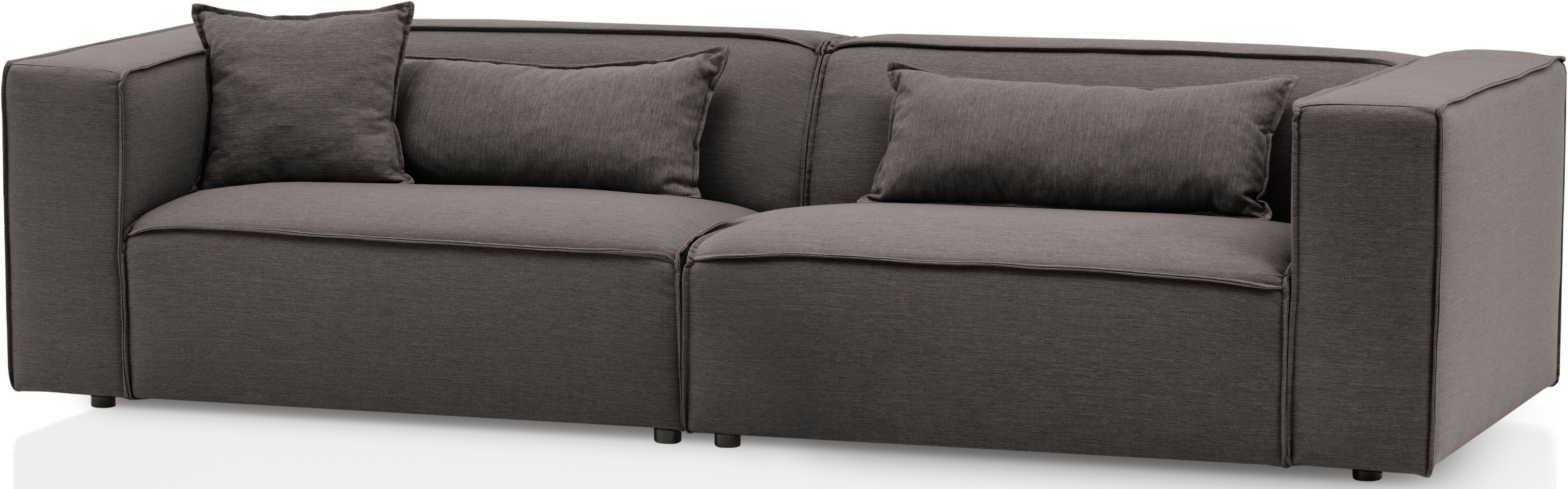 LeGer Home by Lena Gercke 3-zitsbank PIARA, bank met biesnaad, sofa in cord of linnenlook