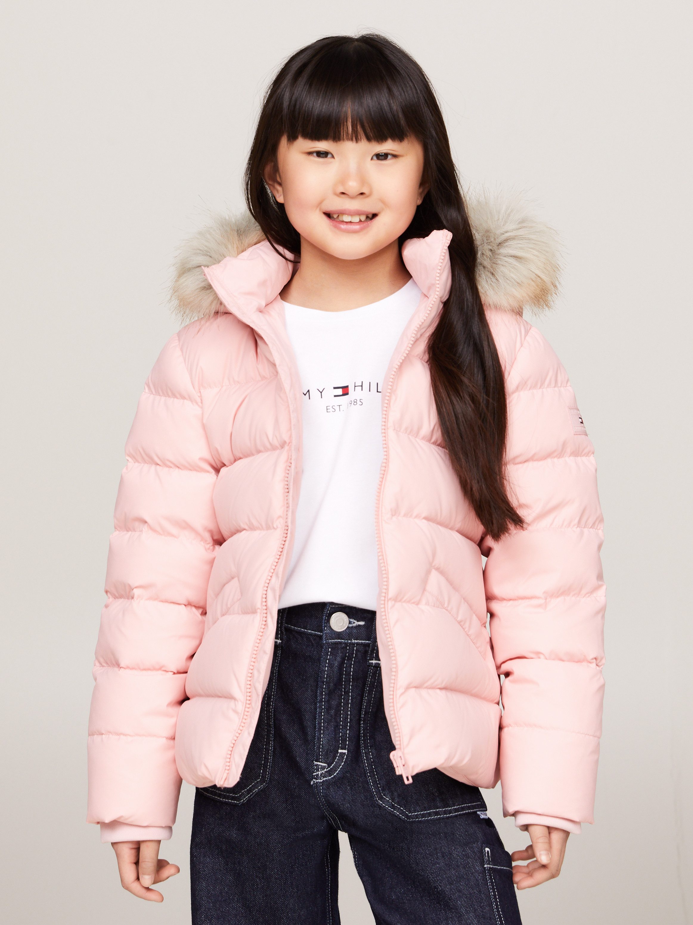 Tommy Hilfiger Gewatteerde jas ESSENTIAL FUR HOOD JACKET met imitatiebont bij de capuchon