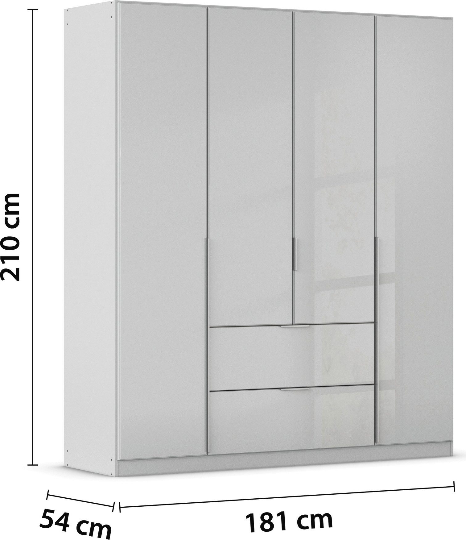 rauch Draaideurkast Kledingkasten kast garderobe AGORDO met glazen front