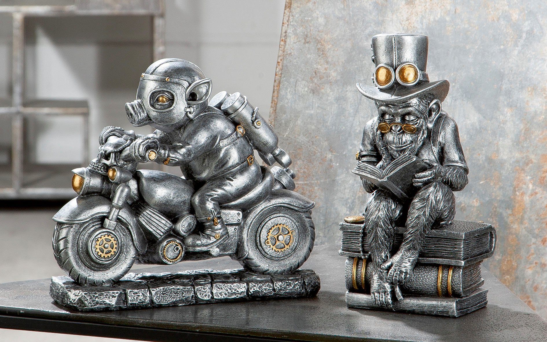 Casablanca by Gilde Dierfiguur Sculptuur Steampunk motor-Pig (1 stuk)
