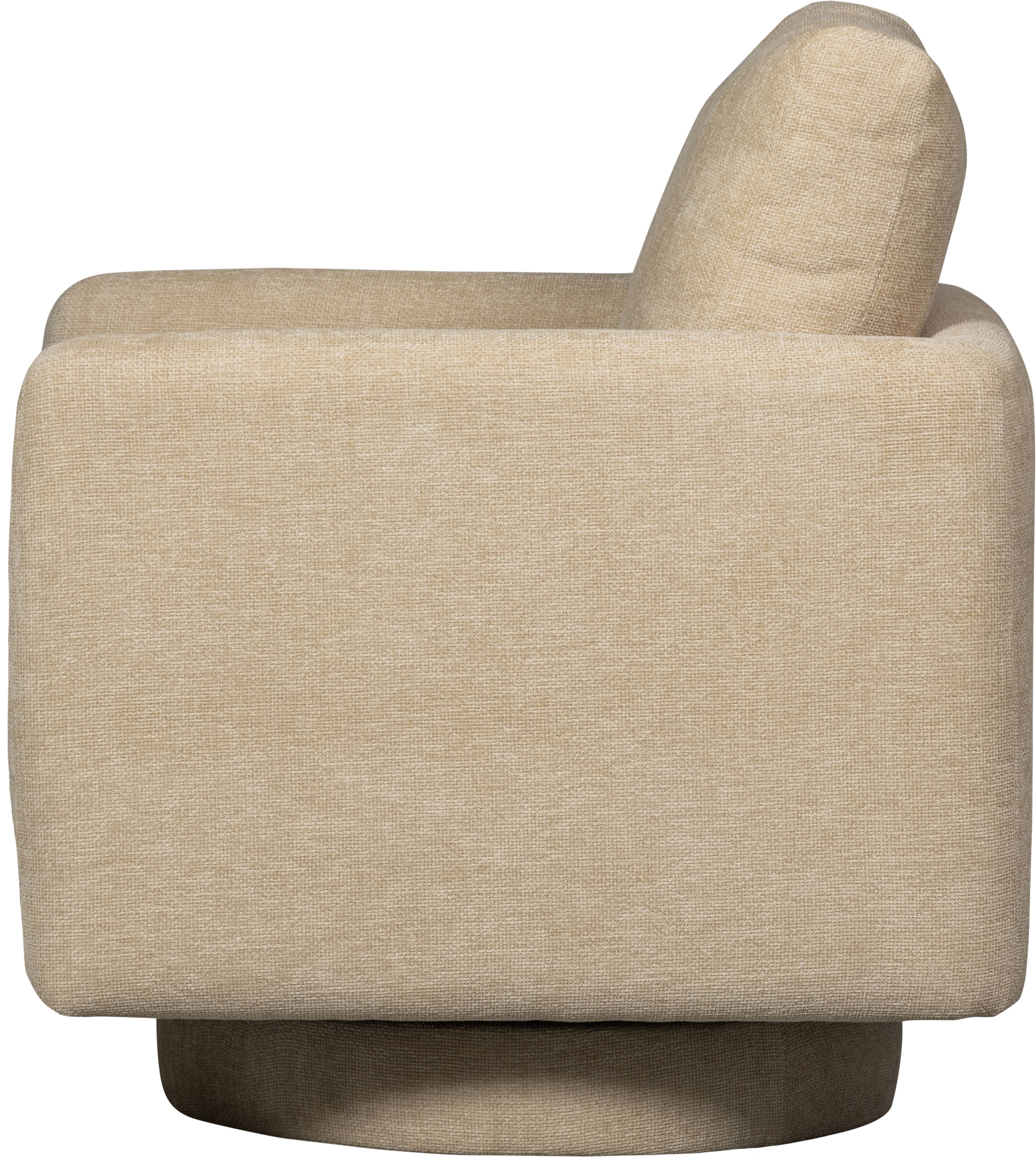 WOOOD Draaibare fauteuil OSCAR met zachte chenille bekleding, breedte 78 cm