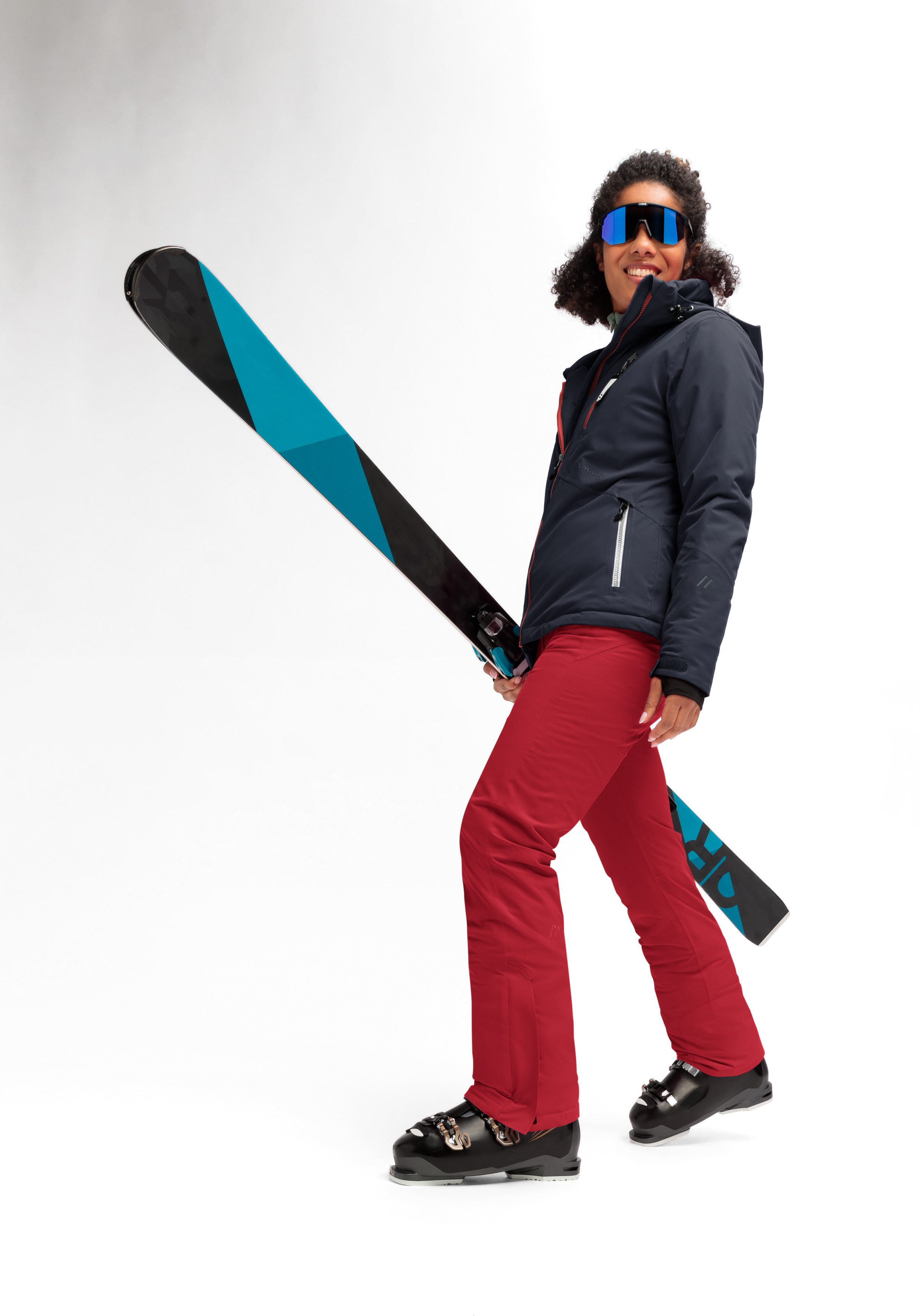 Maier Sports Skibroek Allissia slim 2.1 Dames sneeuwbroek, wind- en waterdicht, 2 ritszakken, slim fit