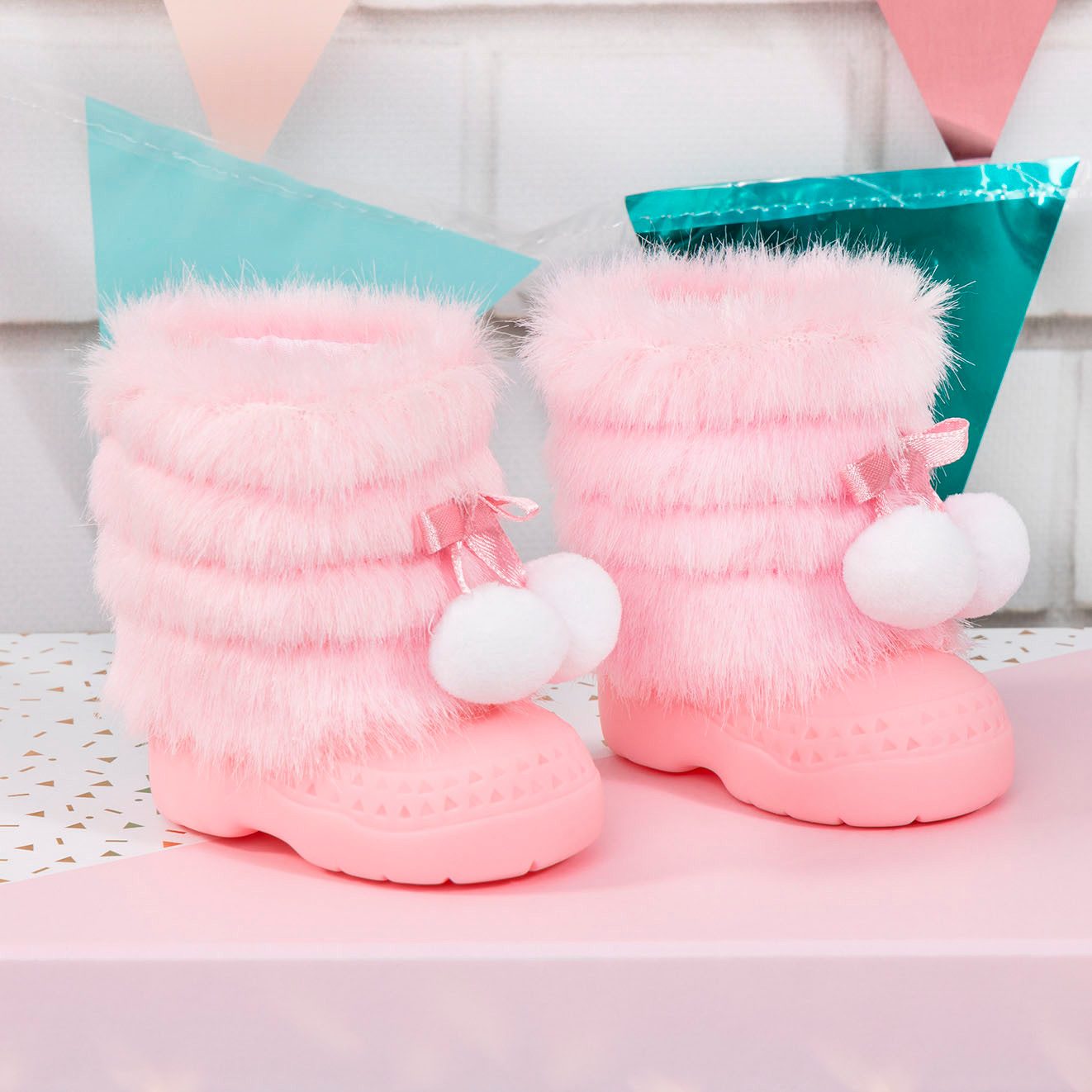 Bayer Poppen schoenen Winterlaarzen in cadeauverpakking (2-delig)