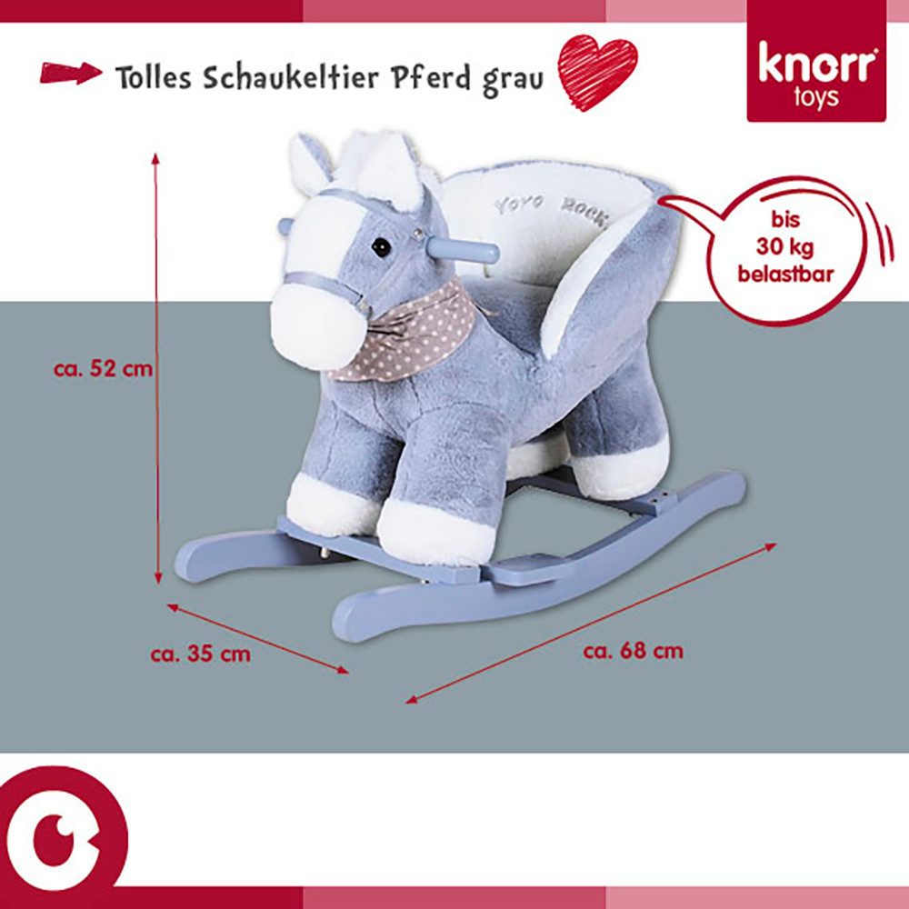 Knorrtoys® Schommeldier Paard grijs
