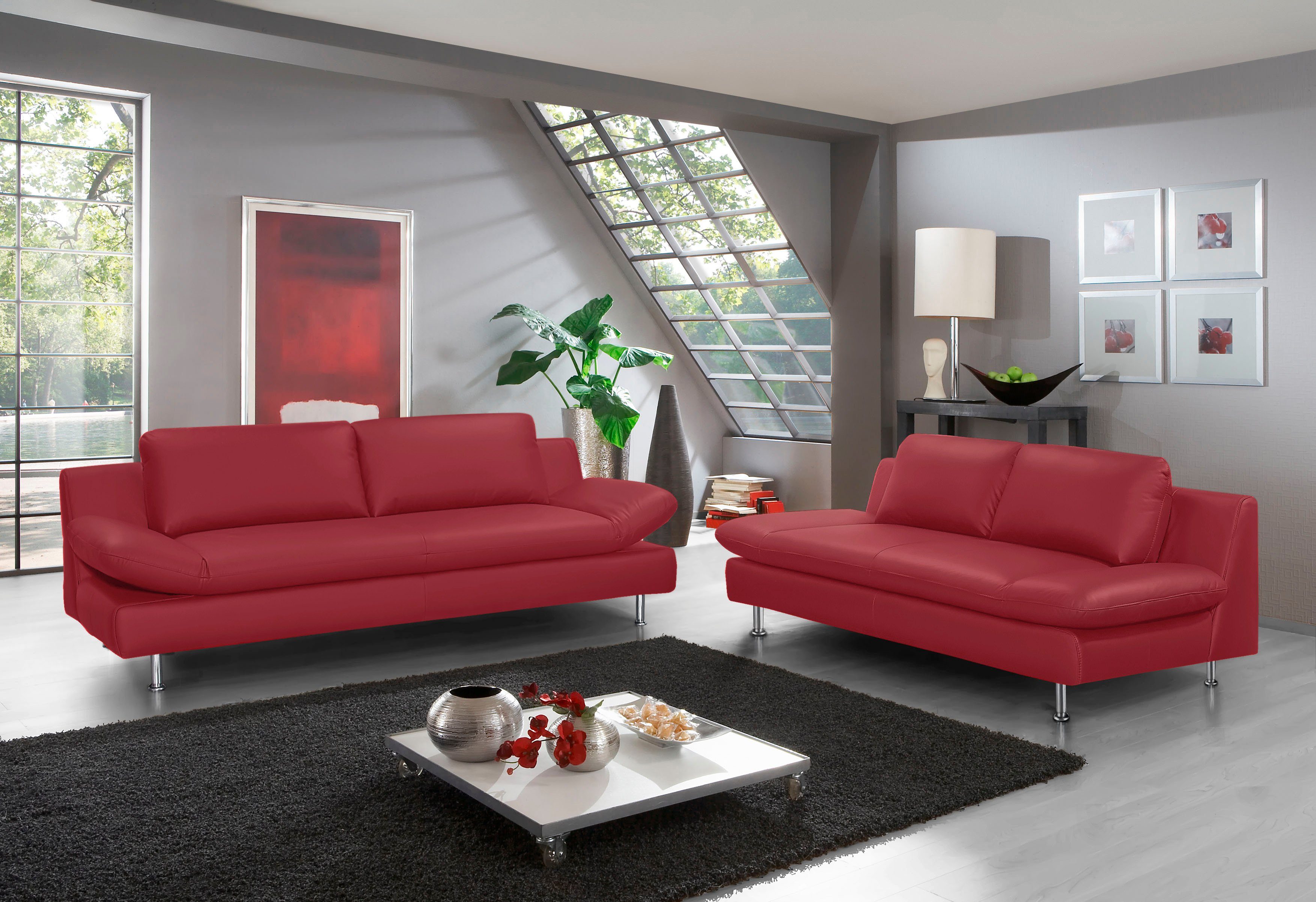 Places of Style 3-zitsbank Redding van natuurlijk leer