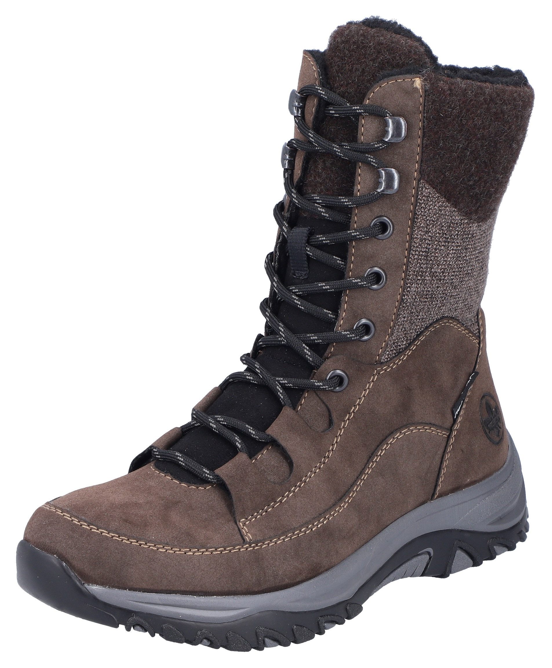 Rieker Winterlaarzen , outdoorlaarzen, enkellaars met tex en binnenrits dames winterlaarsjes maat 40 EU bruin