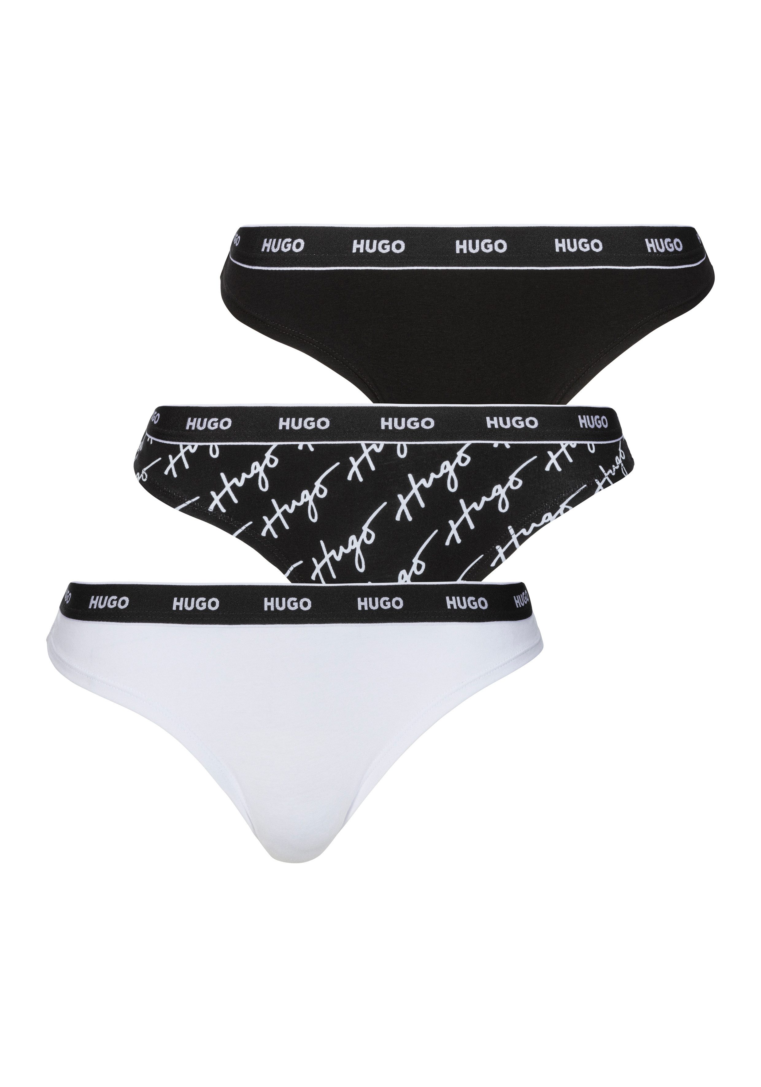 HUGO underwear String TRIPLET THONG DESIGN (set, 3 stuks, 3) dames strings maat M multicolor