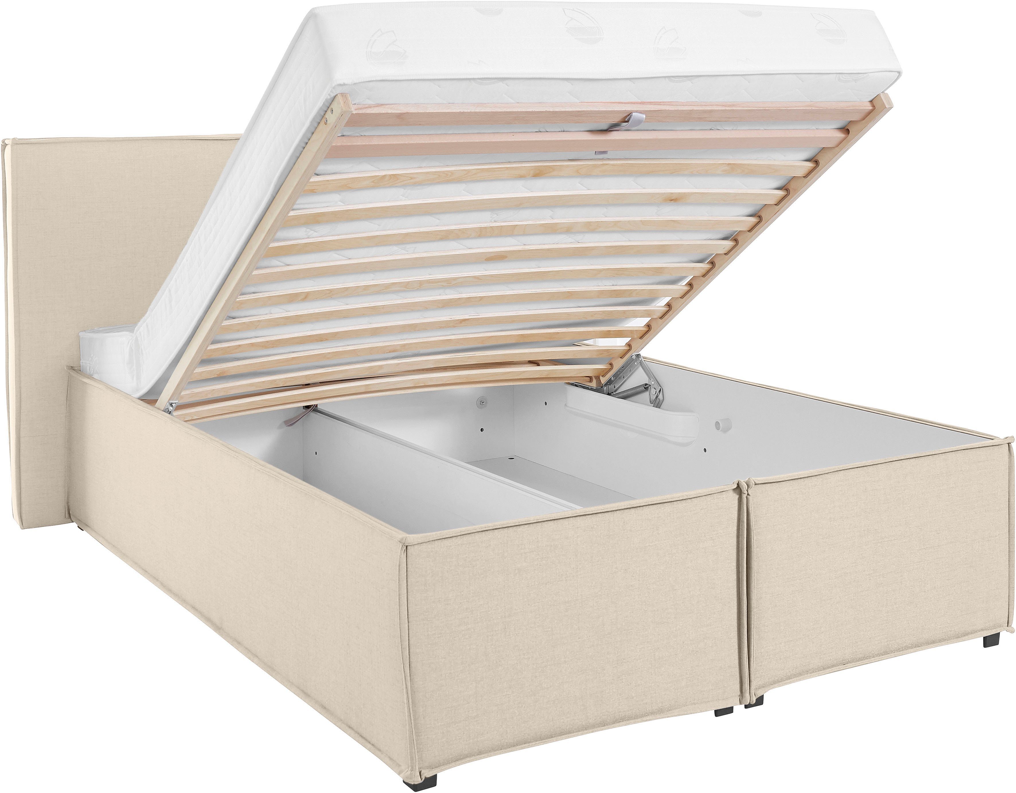 LeGer Home by Lena Gercke Gestoffeerd bed Isaline naar keuze zonder matras of met 3 matrassoorten, hoofdbordhoogte 107 cm