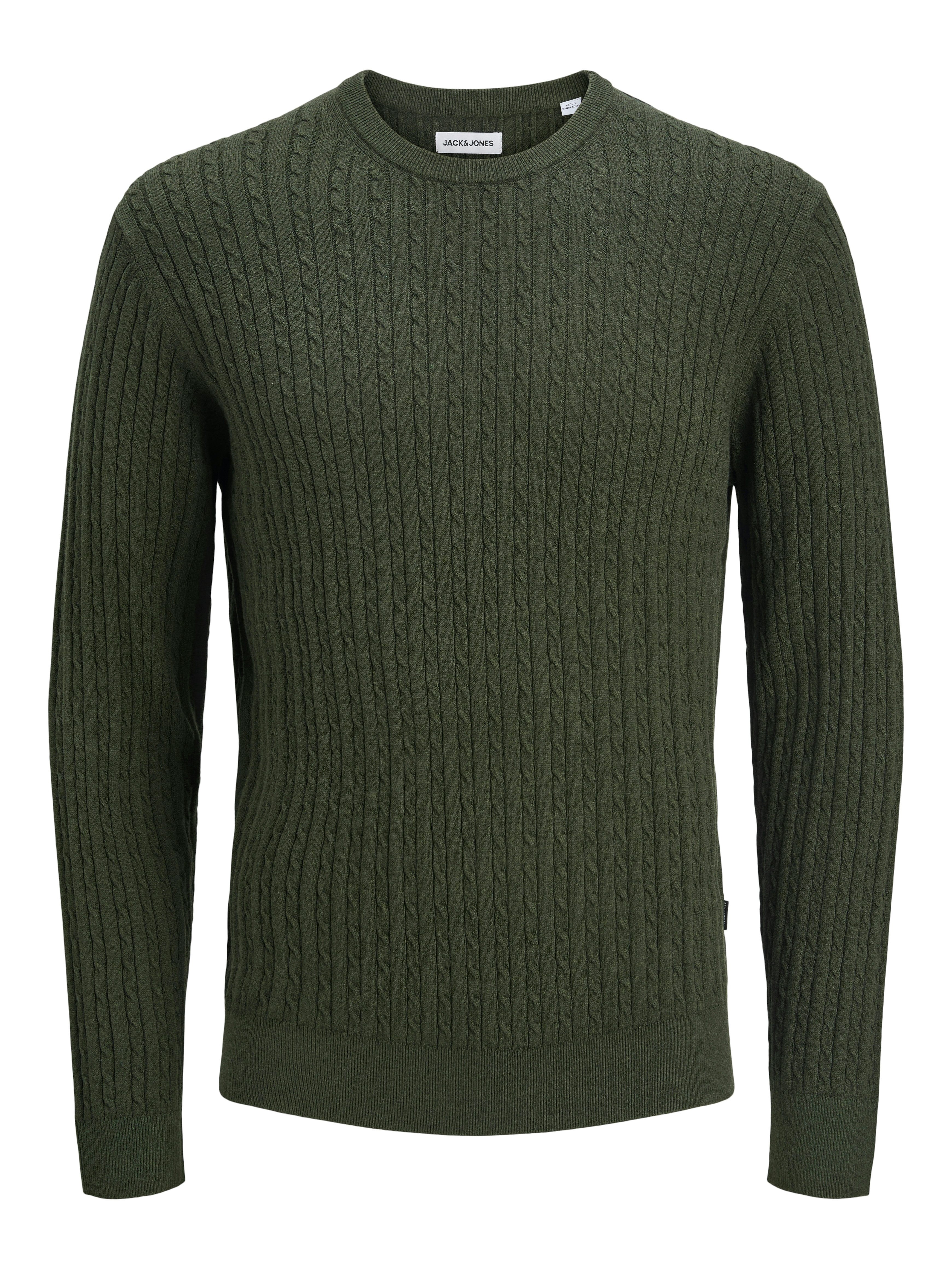 Jack & Jones Gebreide trui JJEEMIL KNIT CABLE CREW NECK NOOS