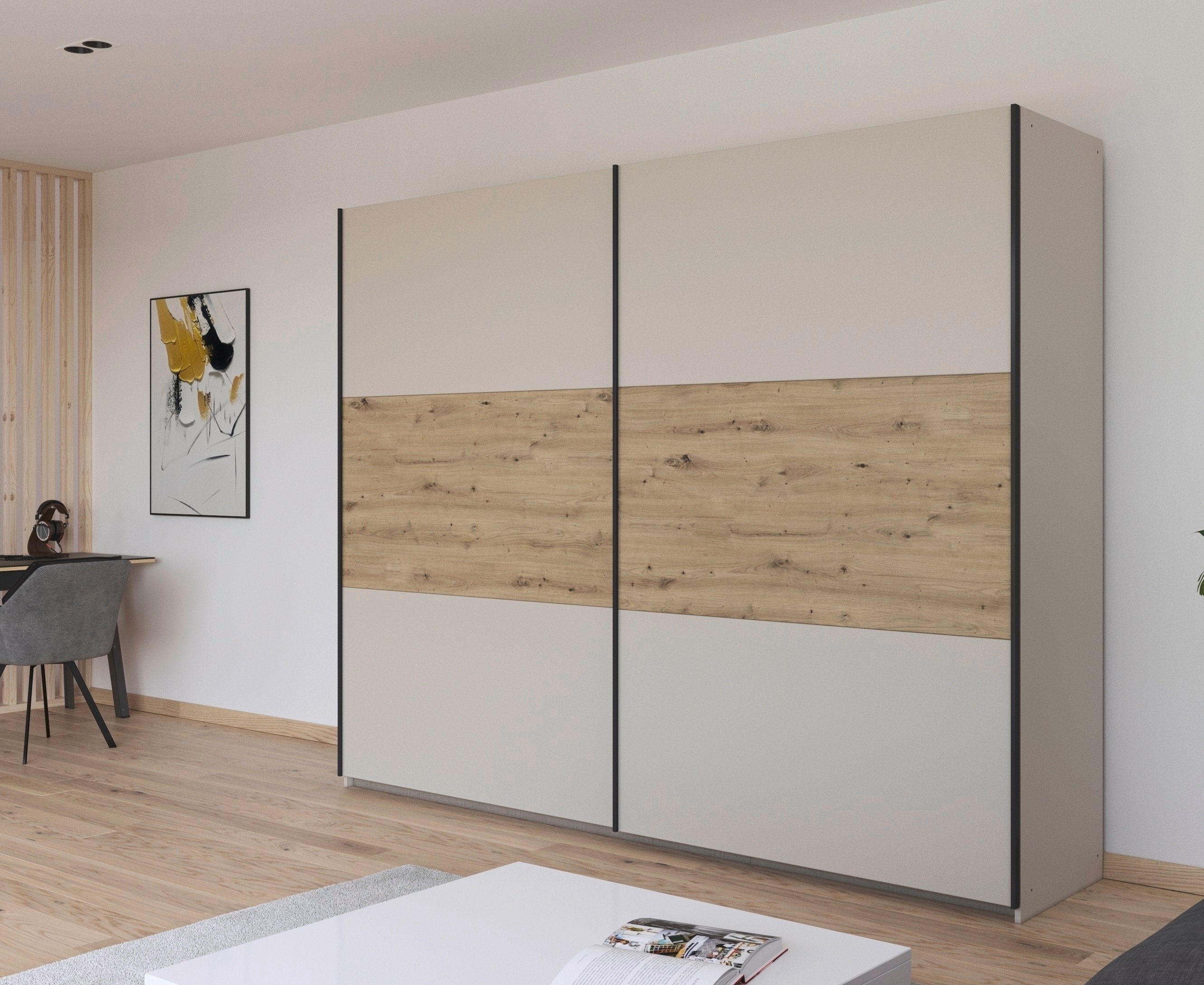 rauch Zweefdeurkast Kledingkast kast garderobe garderobekast waskast NEO met een royale opbergruimte en vele verschillende kleurencombinaties