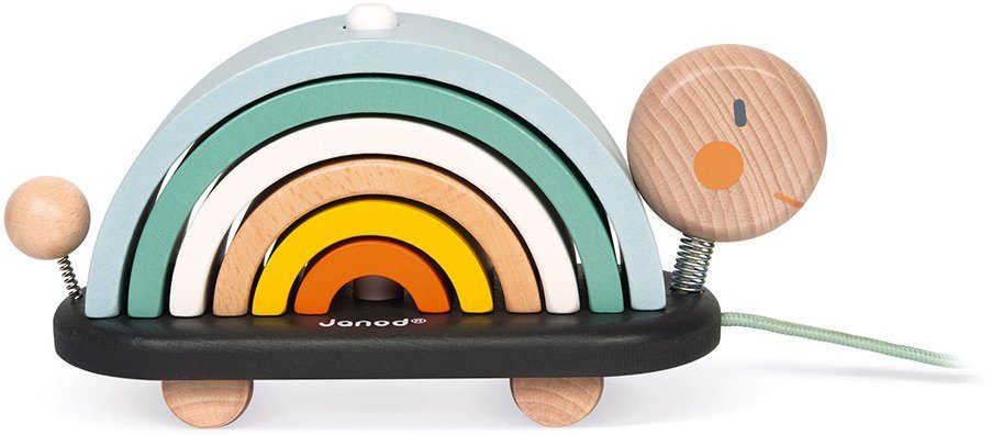 Janod Trekdier Sweet Cocoon, schildpad regenboog