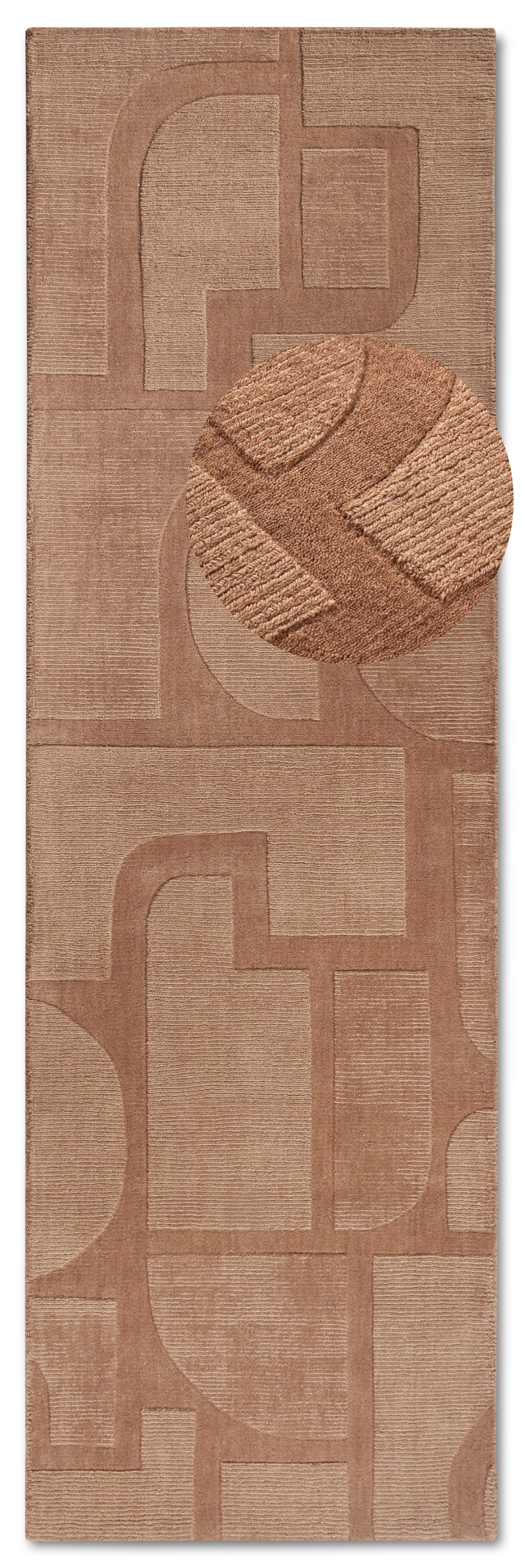 Villeroy & Boch Wollen kleed Alexis Handgeweven, wol, natuur, woonkamer, geometrie, boho, design